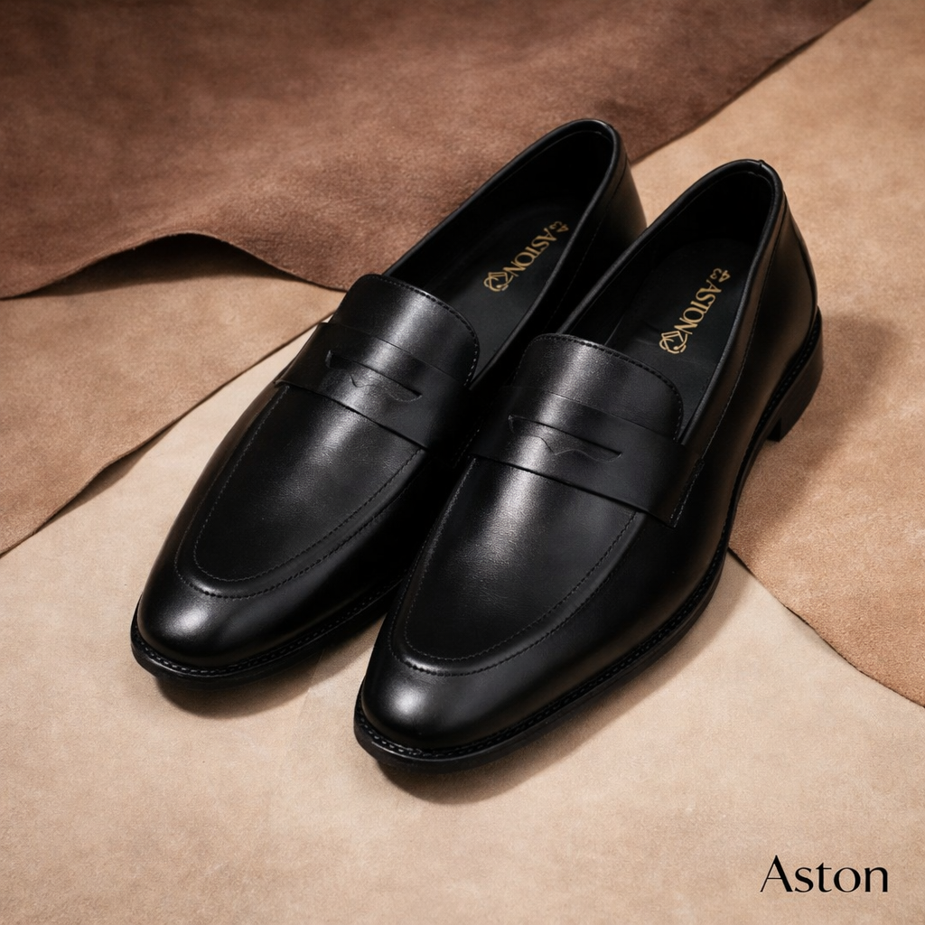 Handcrafted Penny Loafer- Black