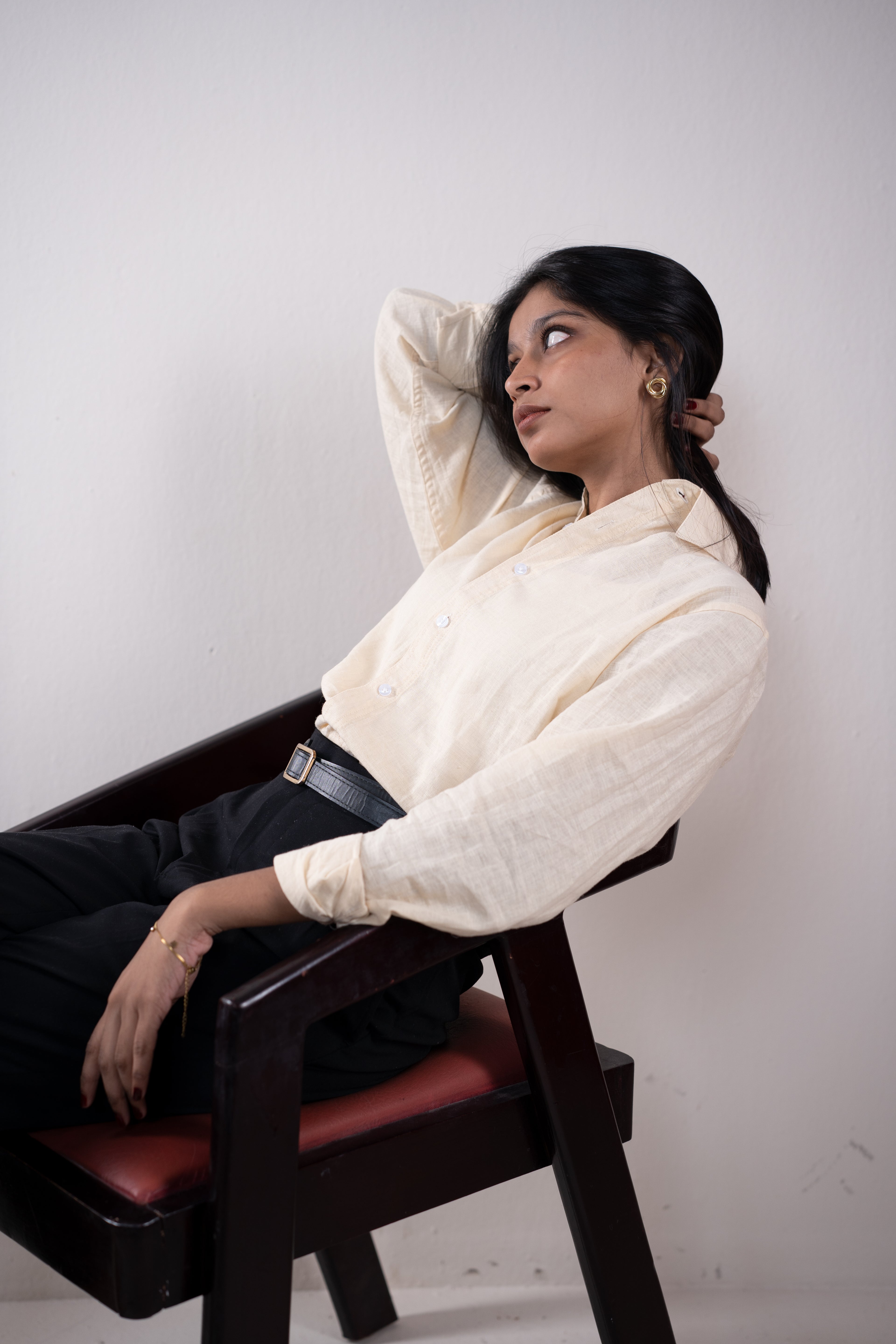 Linen Shirts For Women - Pastel Yellow