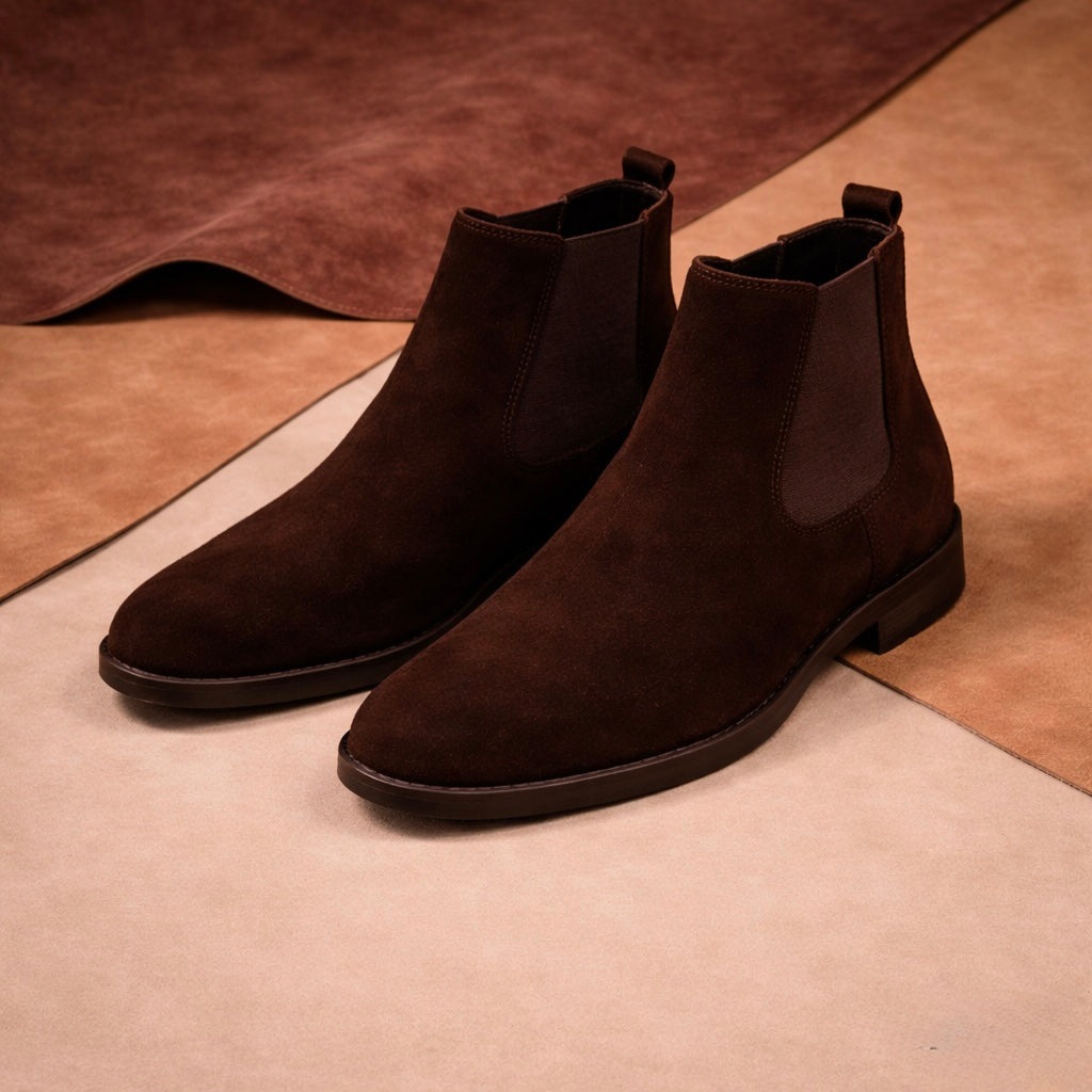 Handcrafted Suede Chelsea - Mocha Brown