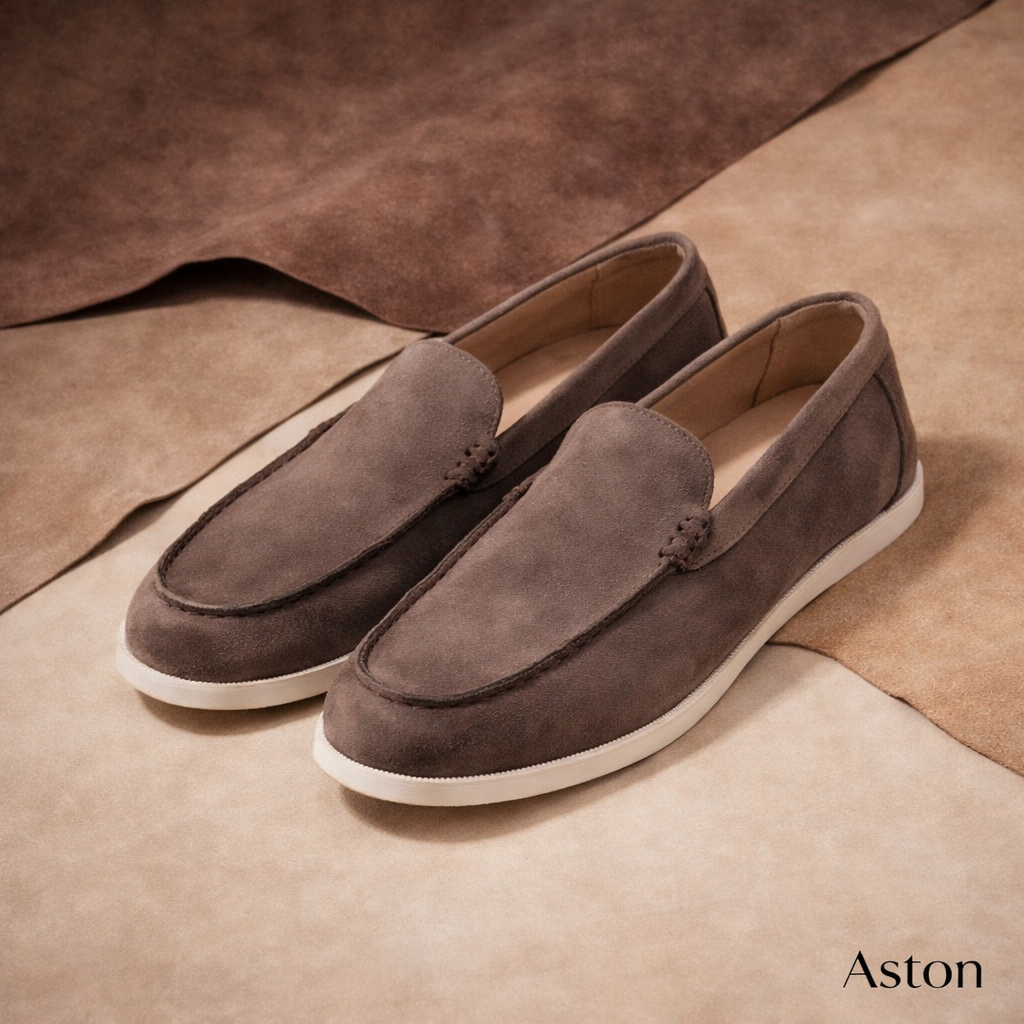 Handcrafted Suede Loafer - Ash Grey