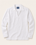 Resort Linen Henley - White