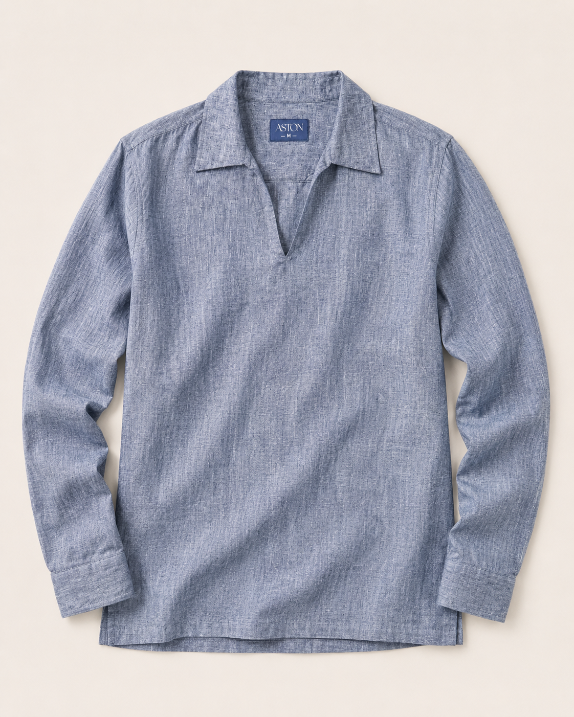 Resort Linen Henley - Washed Denim