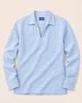 Resort Linen Henley - Sky Blue