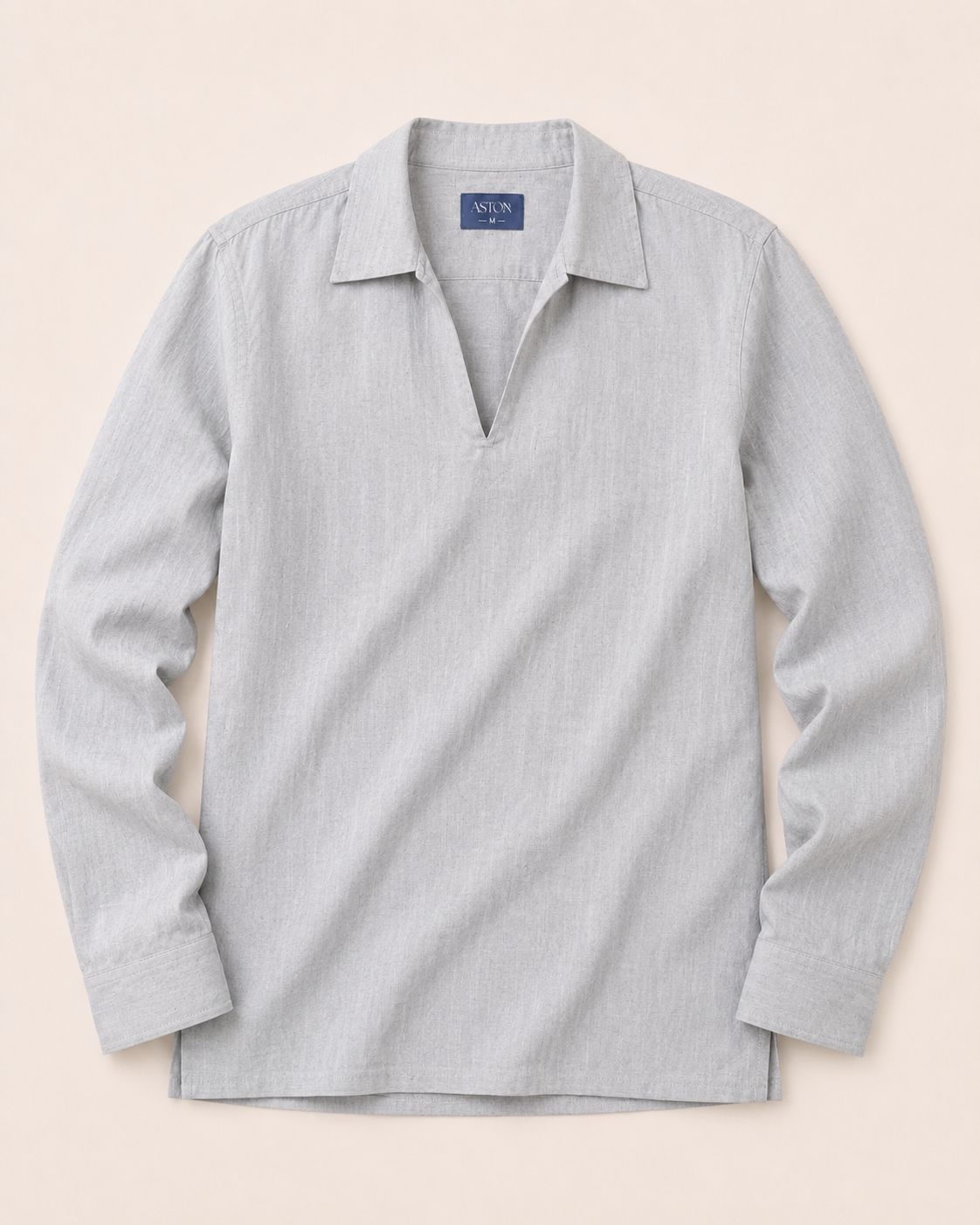 Resort Linen Henley - Ash Grey
