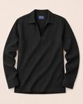 Resort Linen Henley - Black