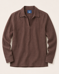 Resort Linen Henley - Mocha Brown