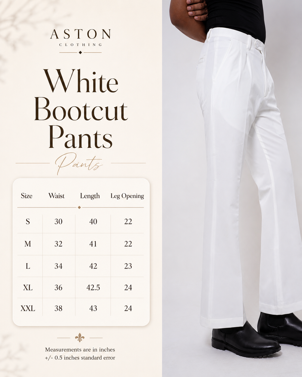 White Bootcut Pant