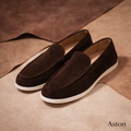 Handcrafted Suede Loafer - Mocha Brown