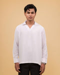 Resort Linen Henley - White