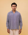 Resort Linen Henley - Washed Denim