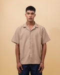 Waffle Cuban Shirt - Sand Beige