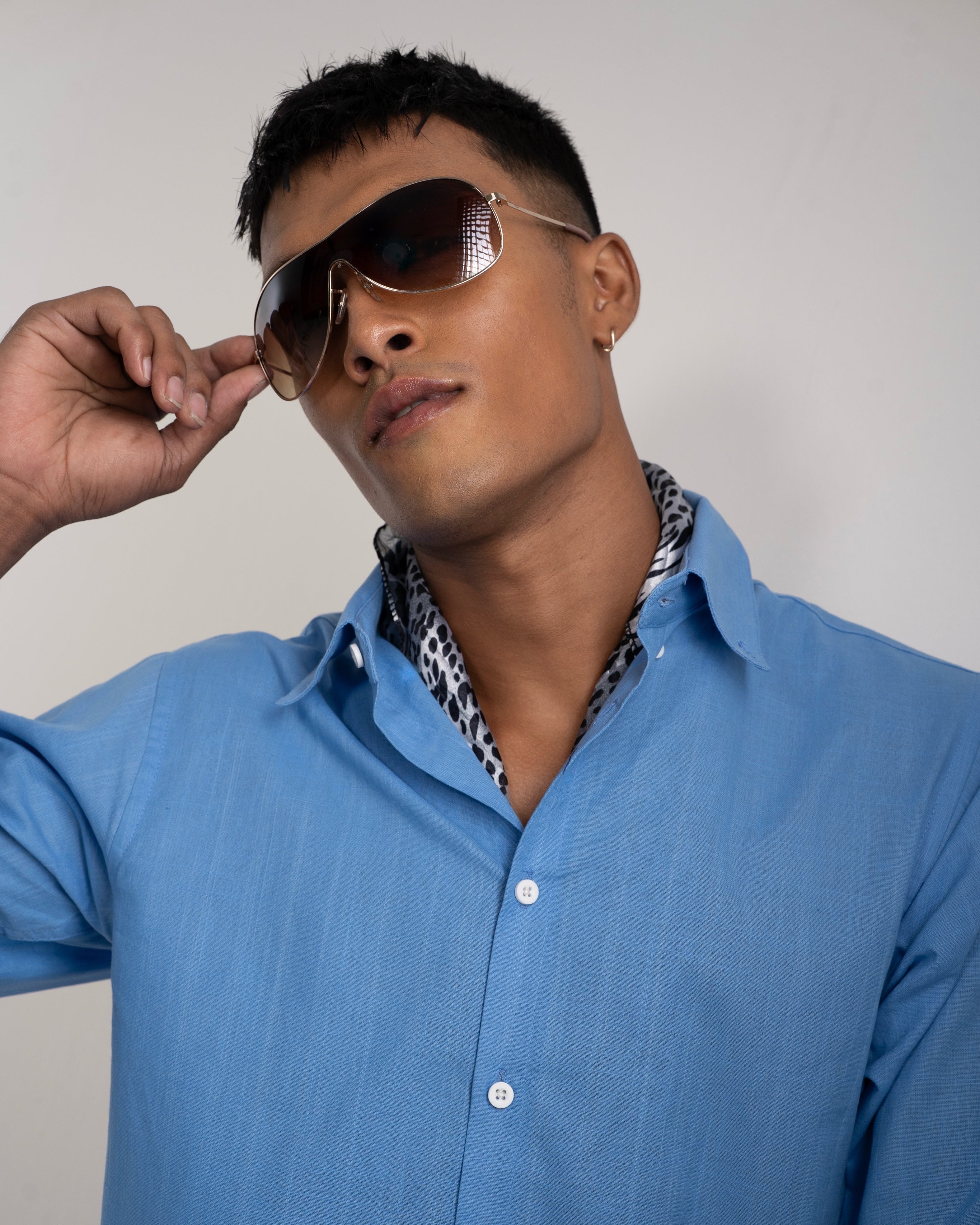 Portofino Linen Shirt - Aqua