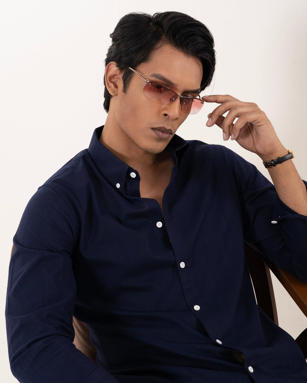 Portofino Linen Shirt - Noir Blue
