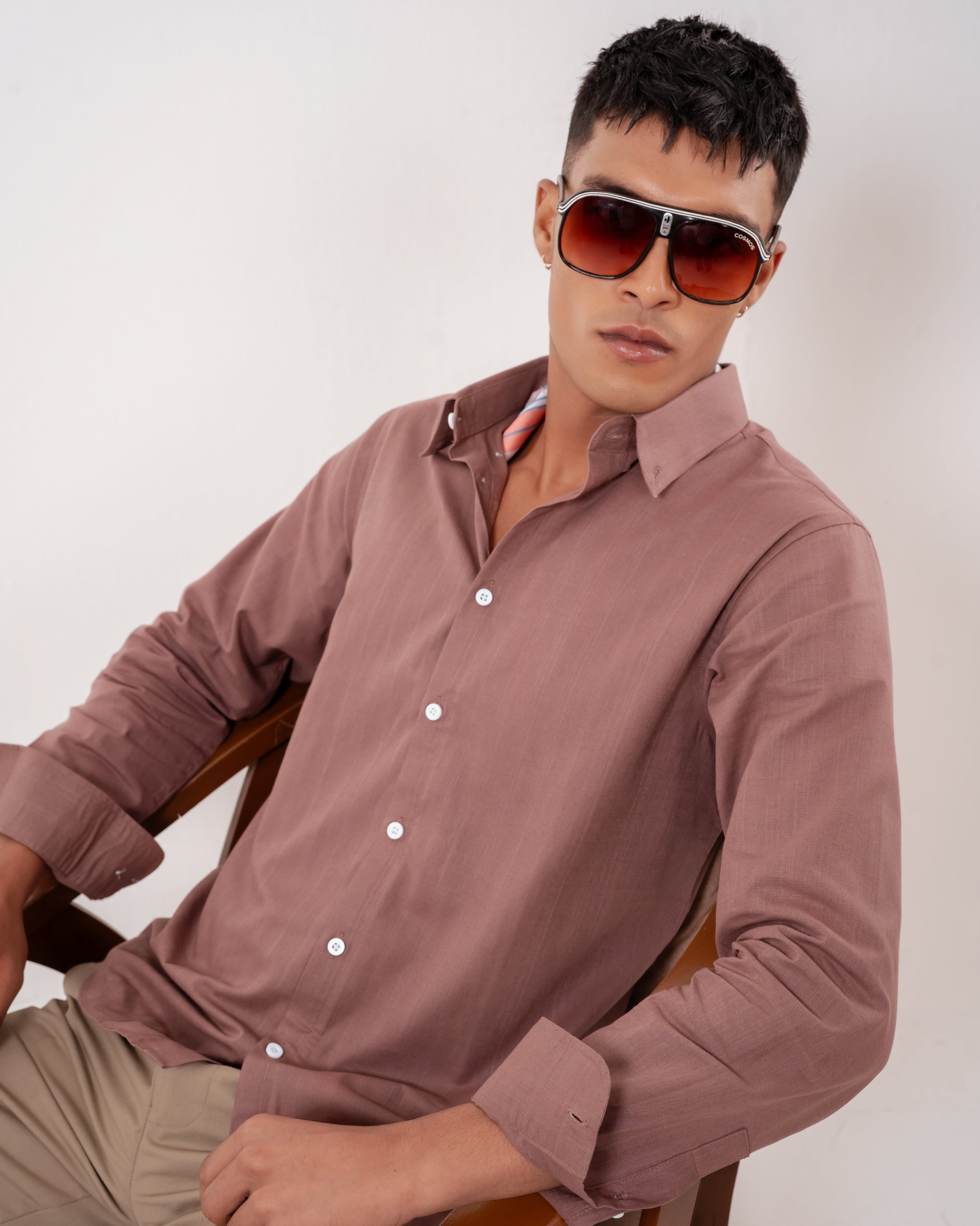 Portofino Linen Shirt - Caramel