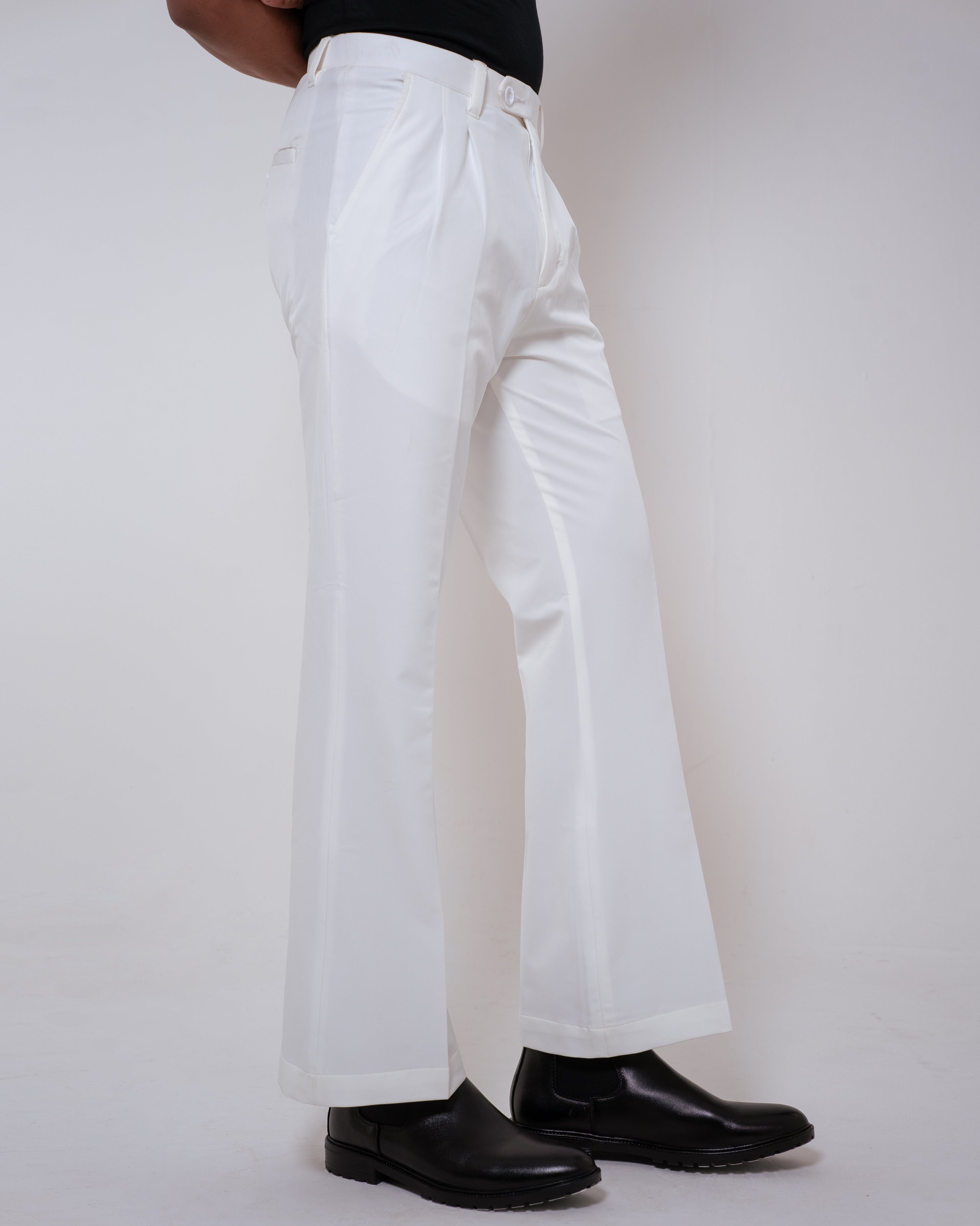 White Bootcut Pant