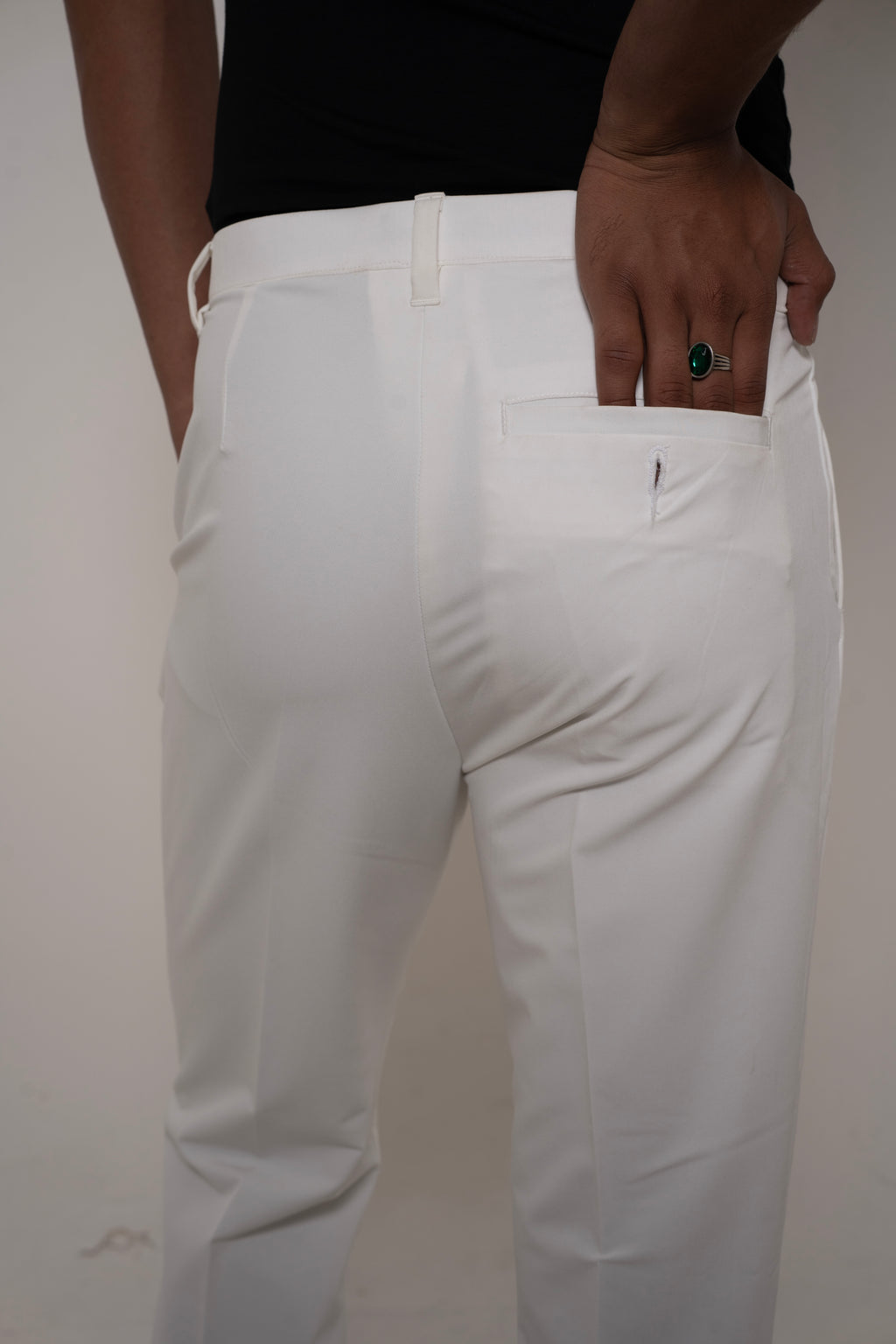 White Bootcut Pant