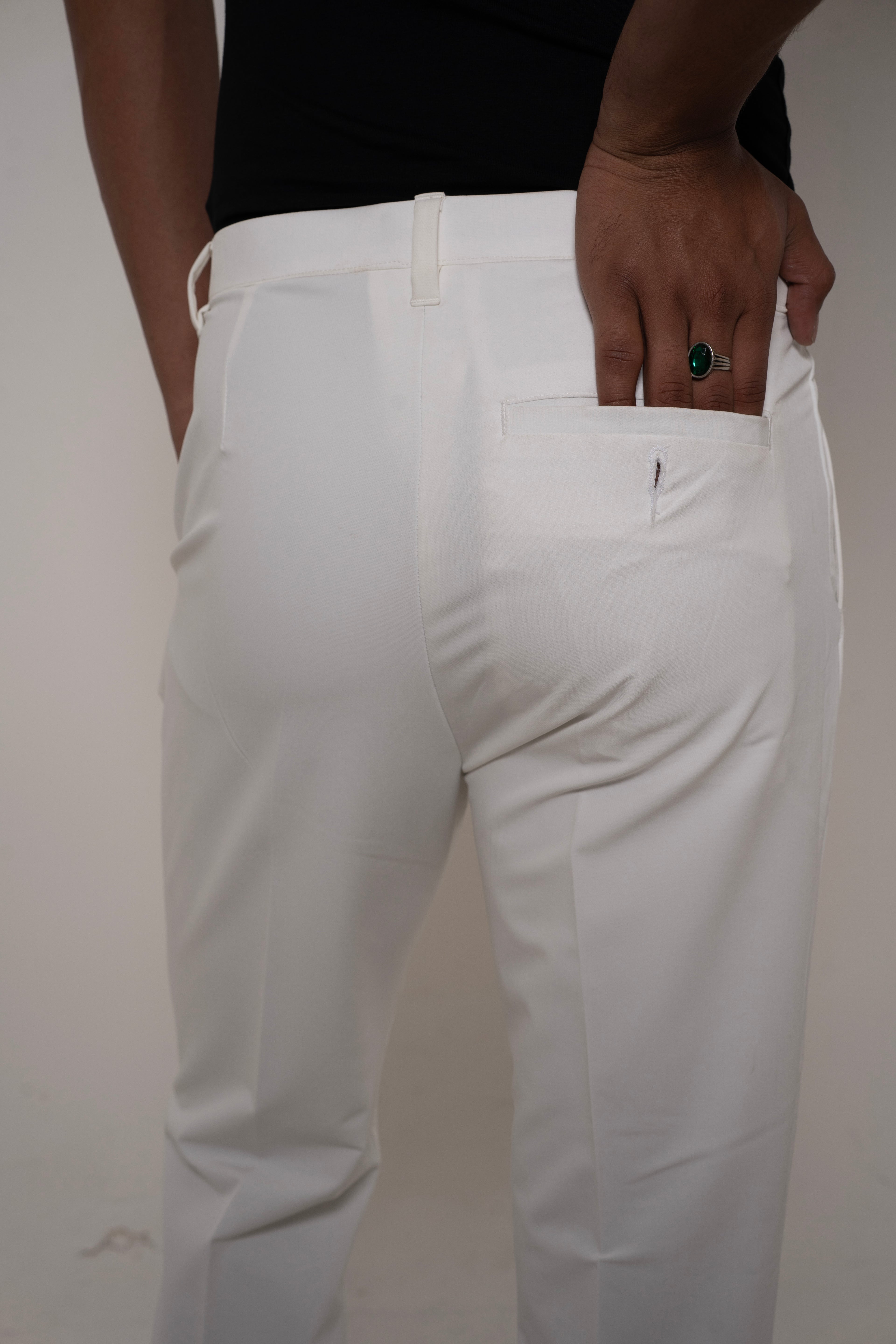 White Bootcut Pant