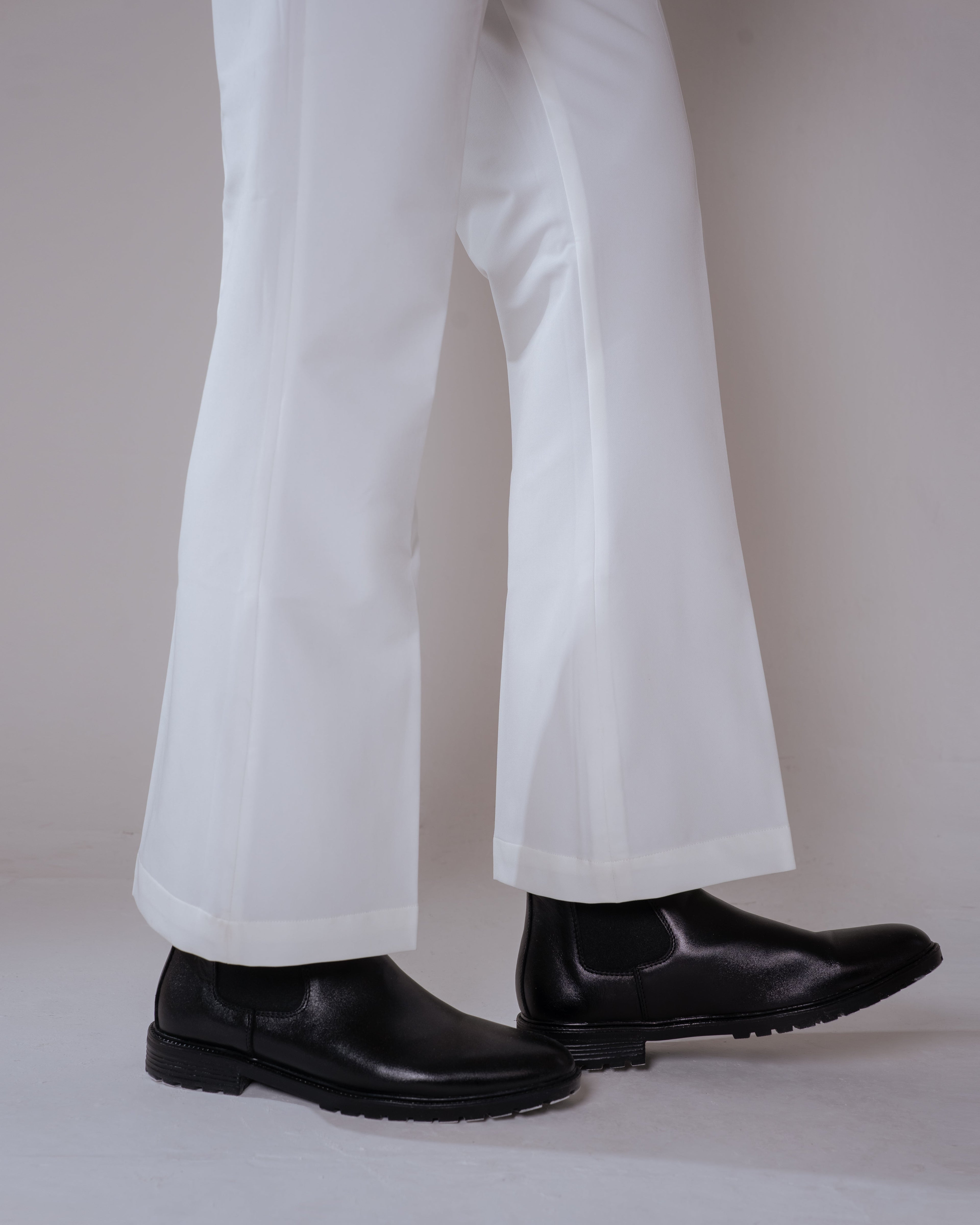 White Bootcut Pant