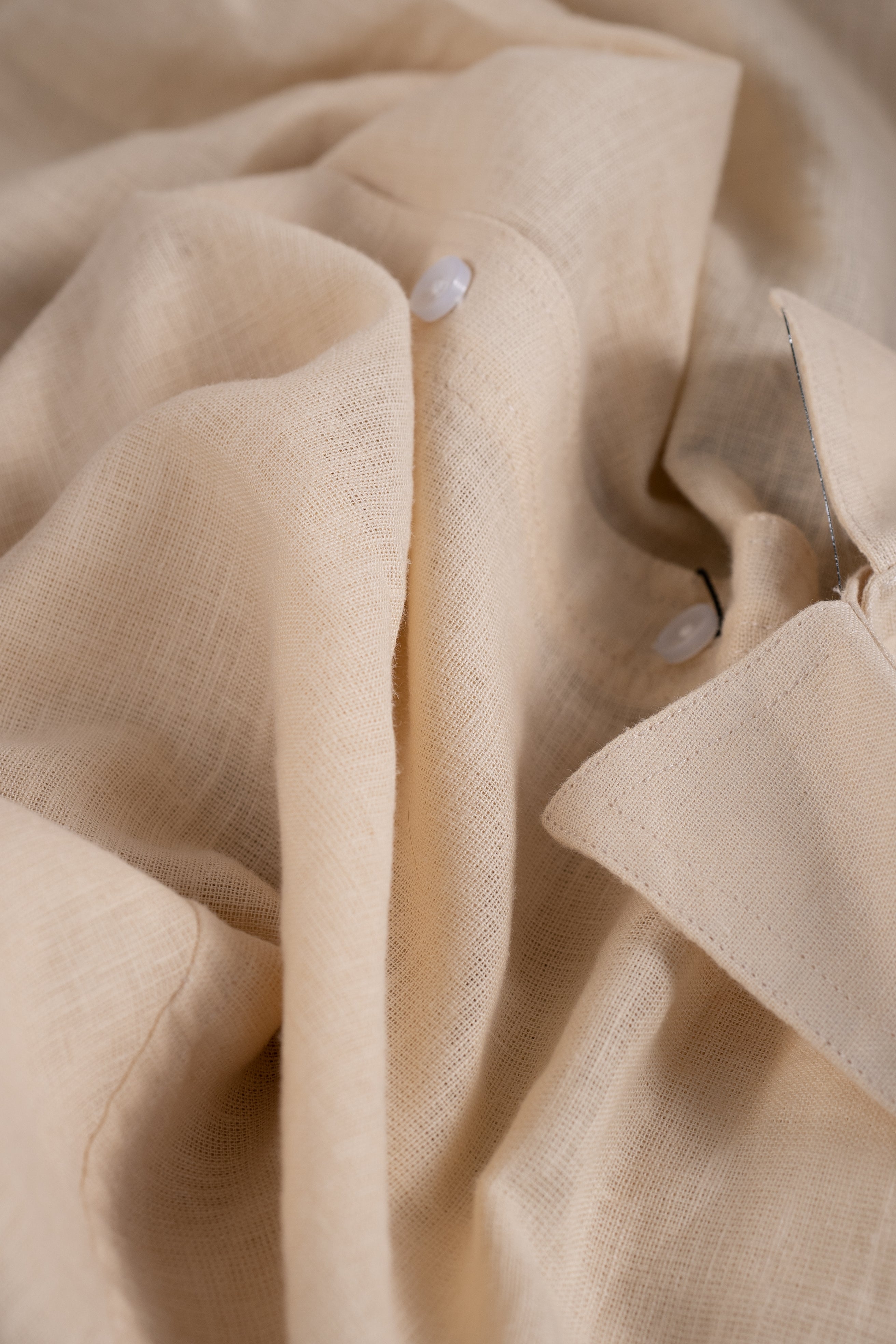 Linen Shirts For Men - Pastel Yellow