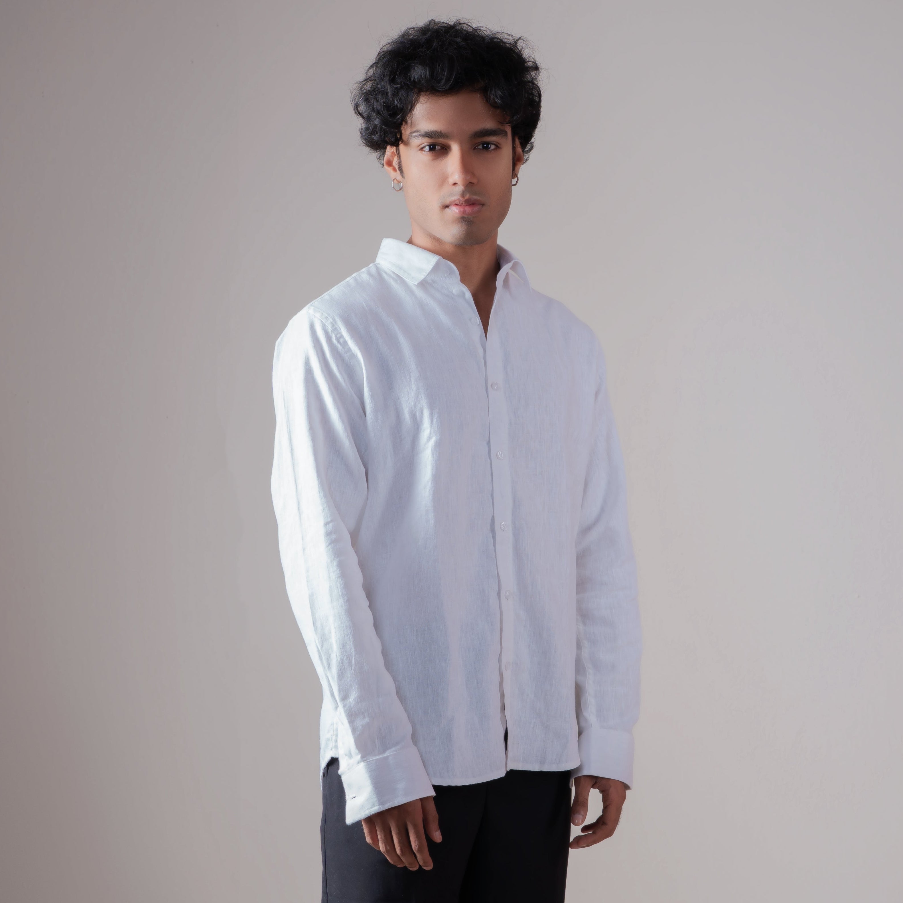 Linen Shirt For Men - White