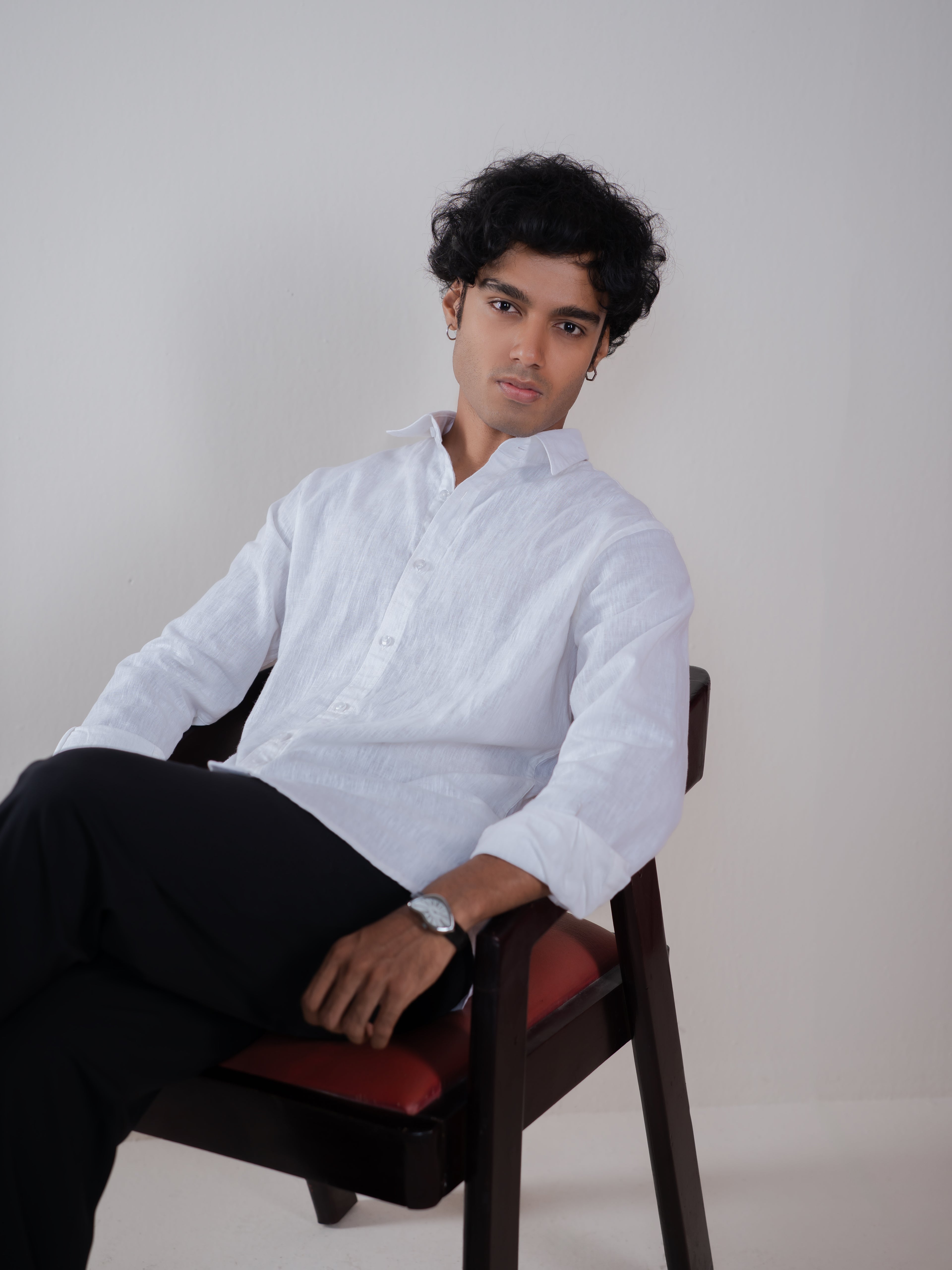 Linen Shirt For Men - White