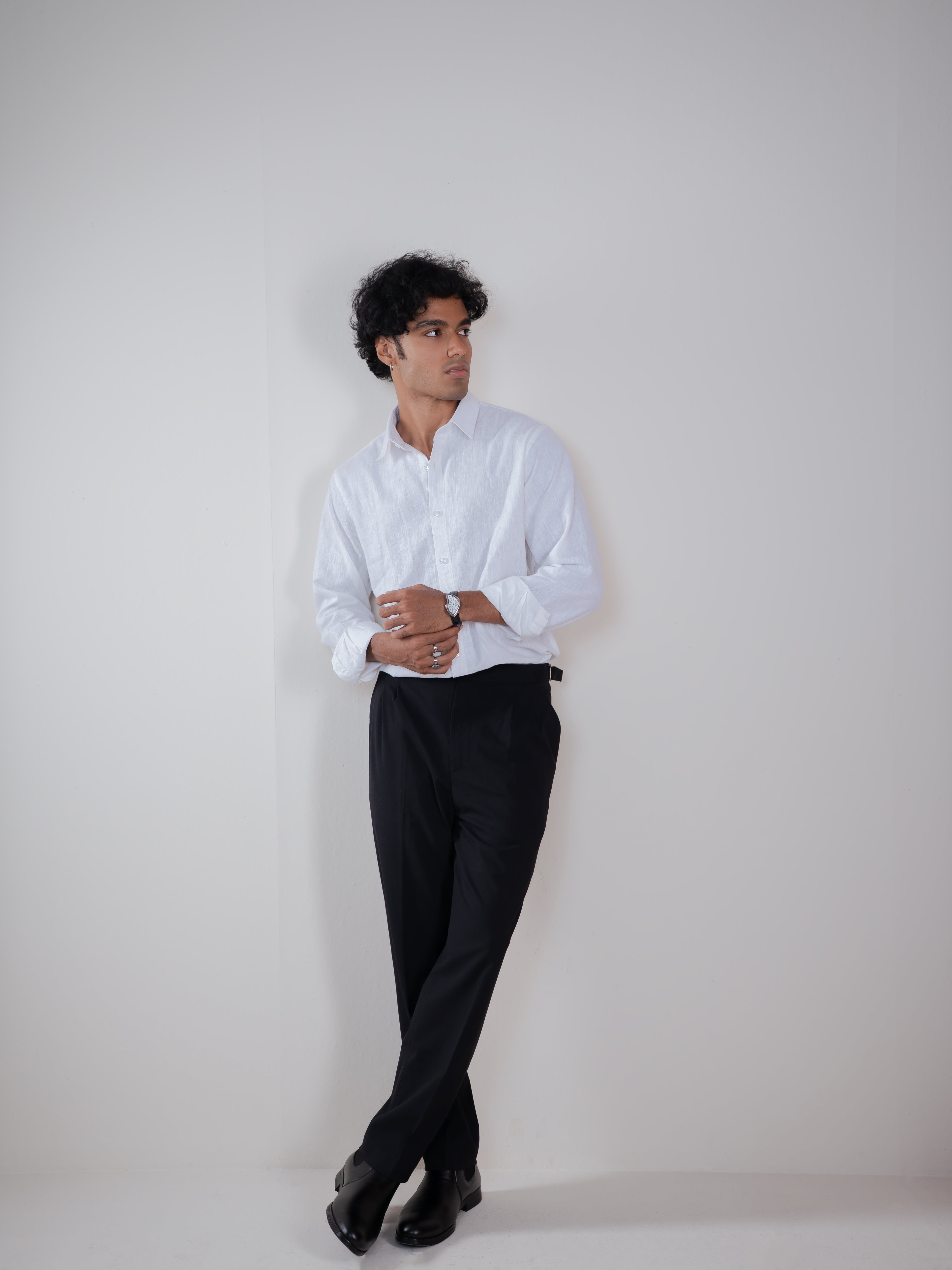 Linen Shirt For Men - White