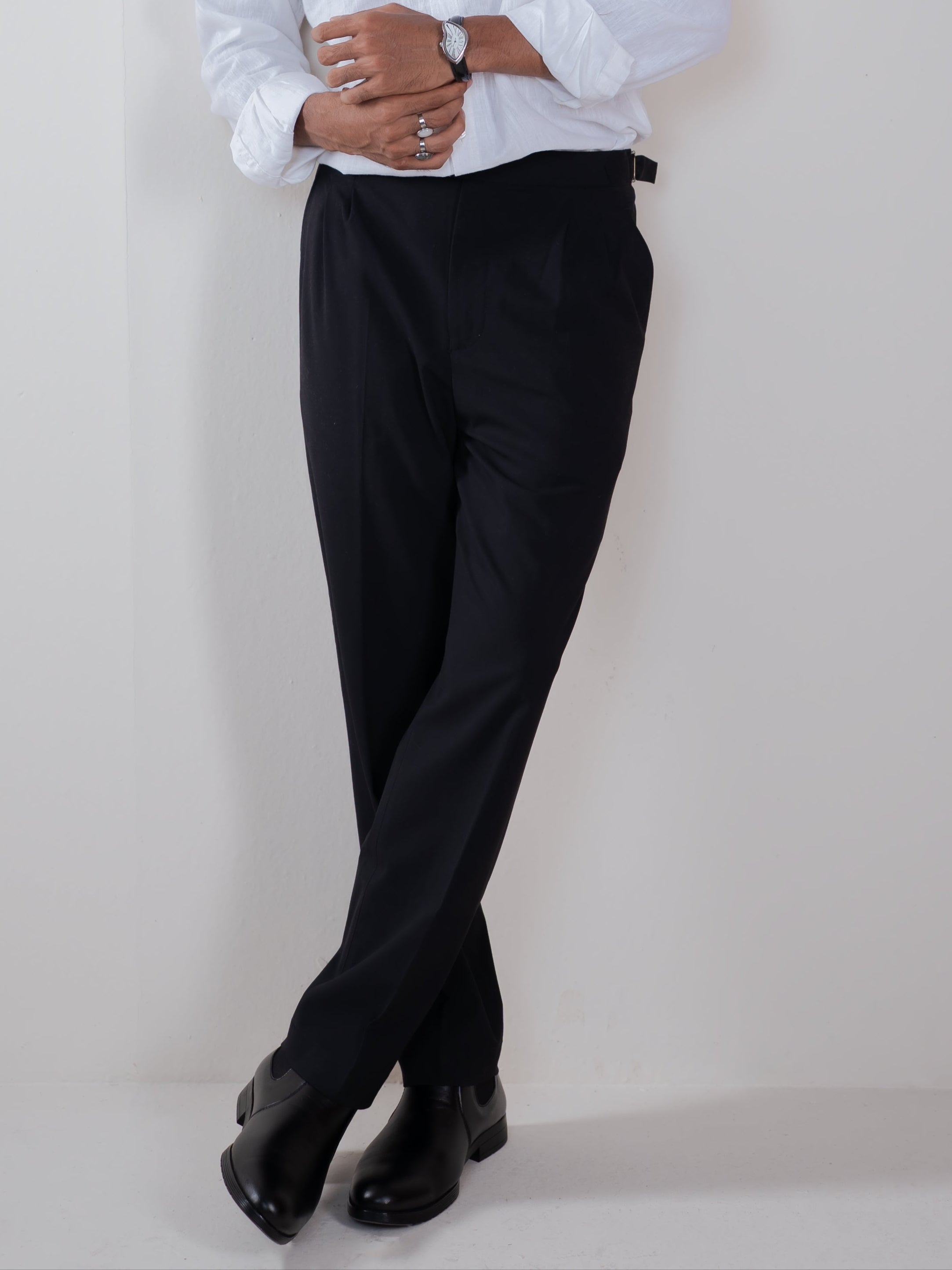 Everyday Formal Gurkha Pants- Black