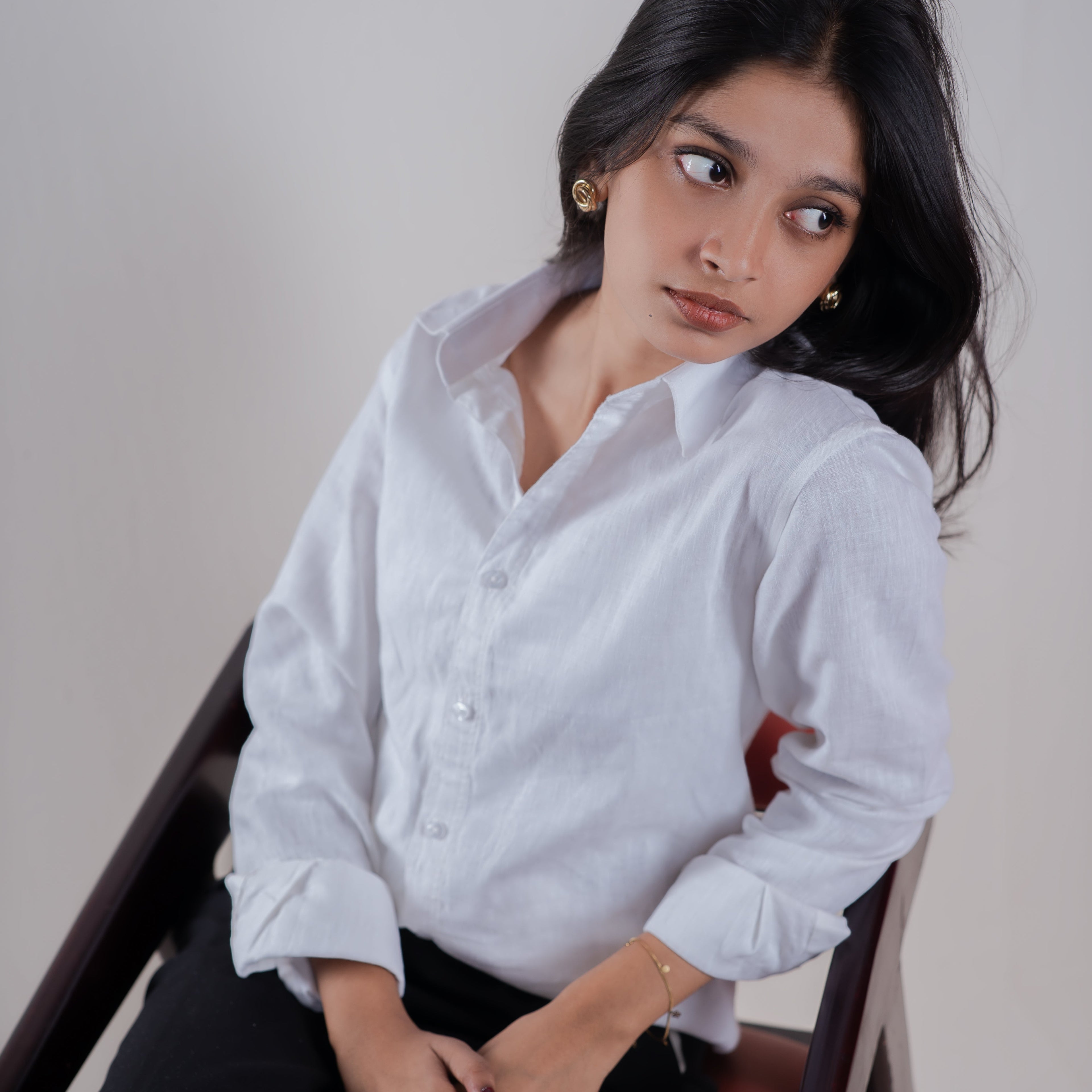 Linen Shirts For Women - White