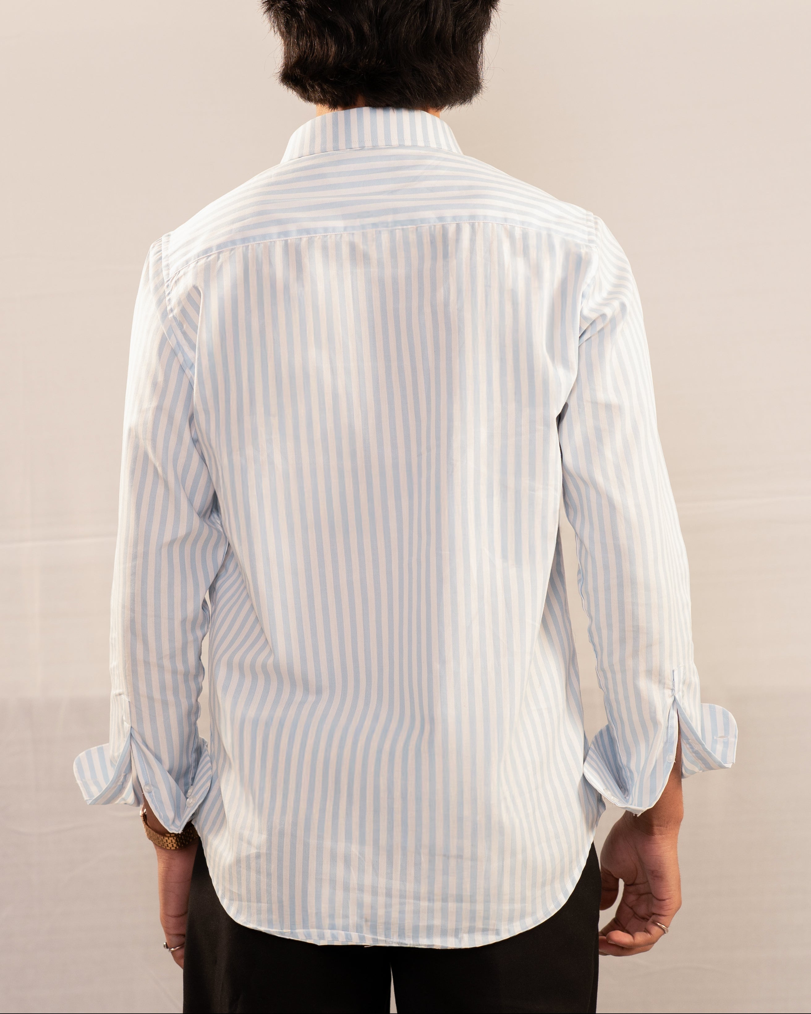 Riviera Stripe Shirt - Light Blue