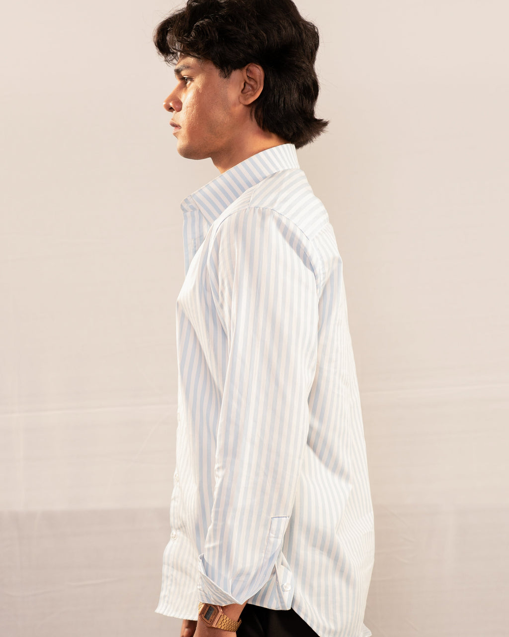 Riviera Stripe Shirt - Light Blue