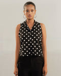 Lucia Polka Shirt - Black