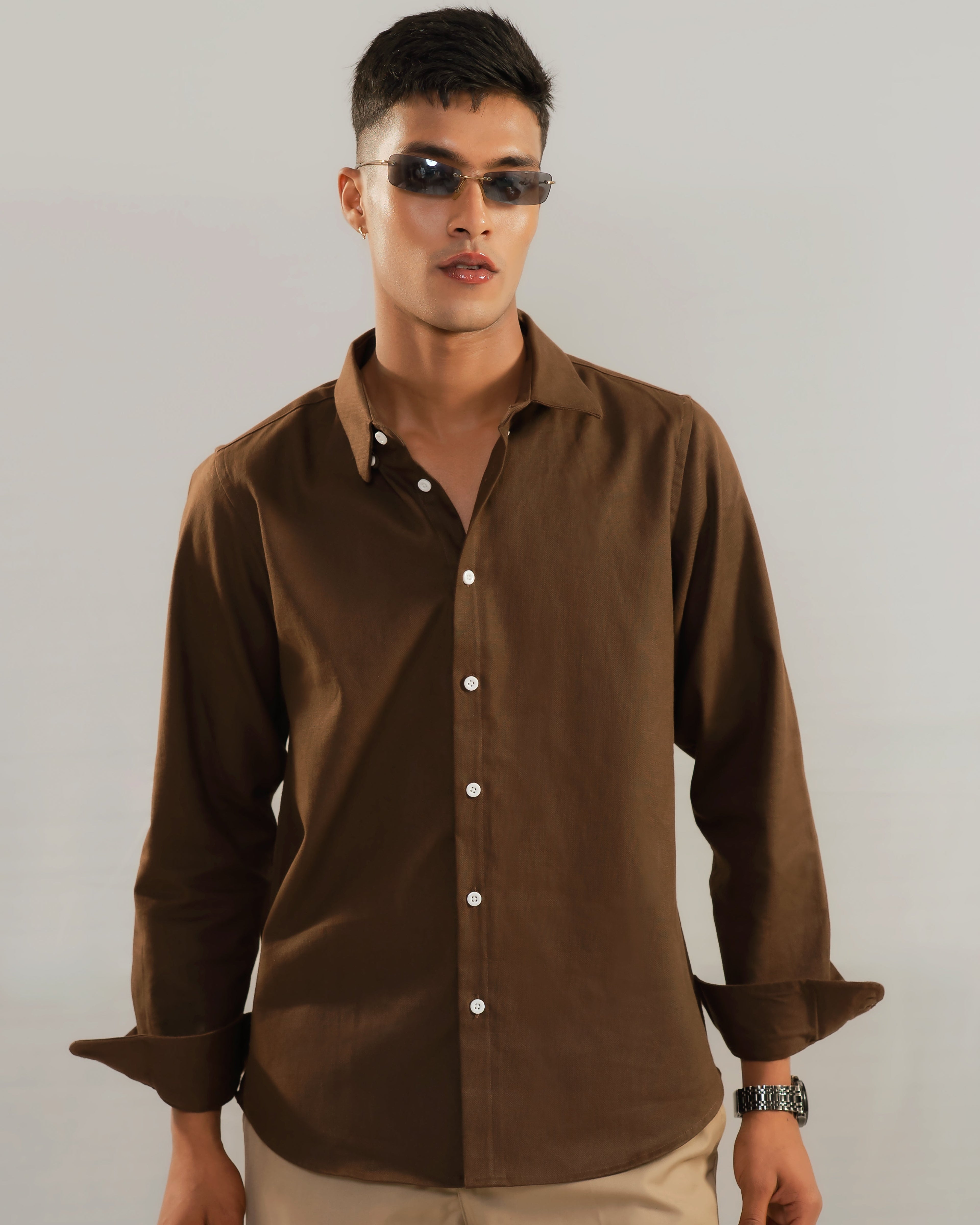 Essential Shirt - Mocha Brown