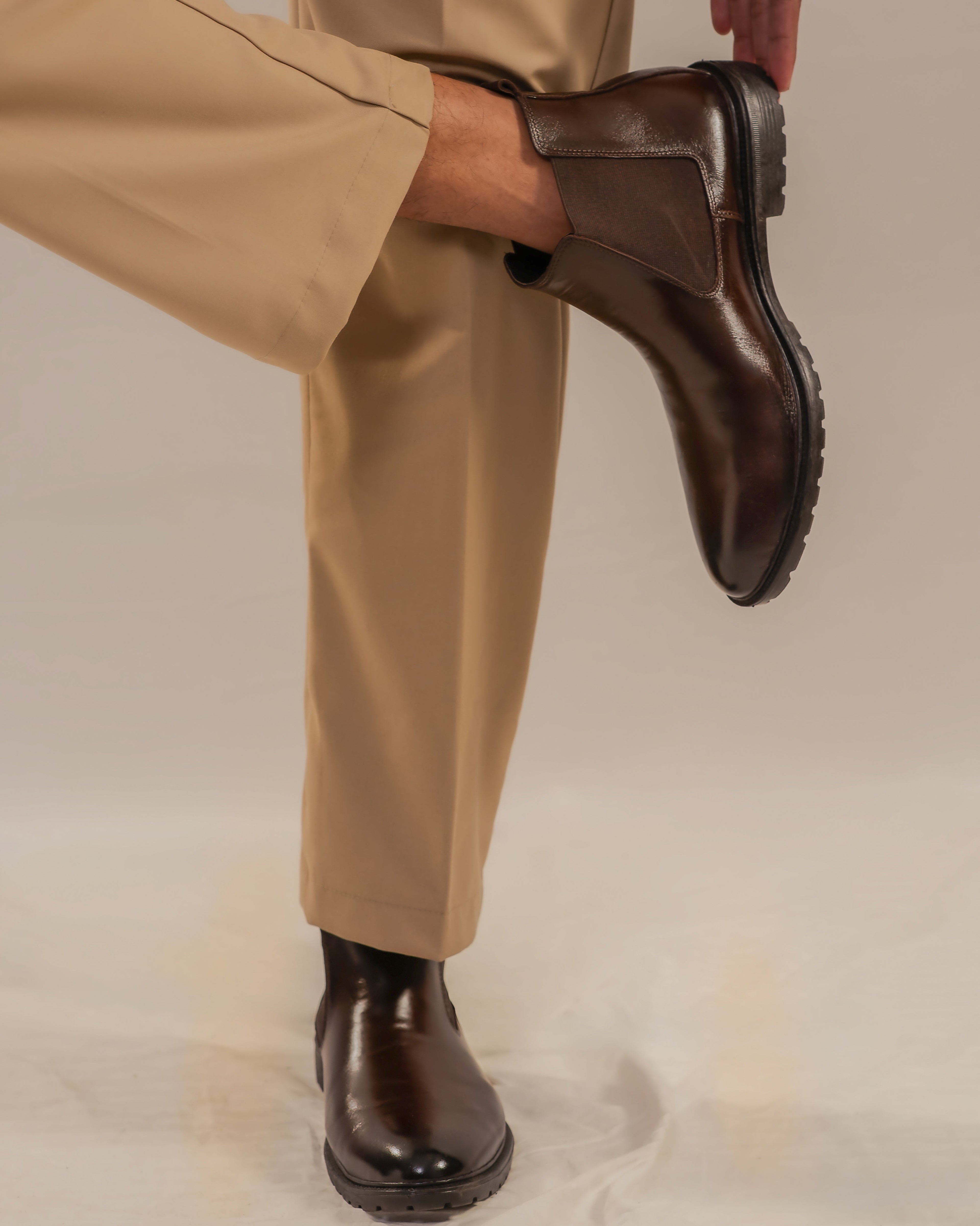 Handcrafted Leather Chelsea - Dark Brown