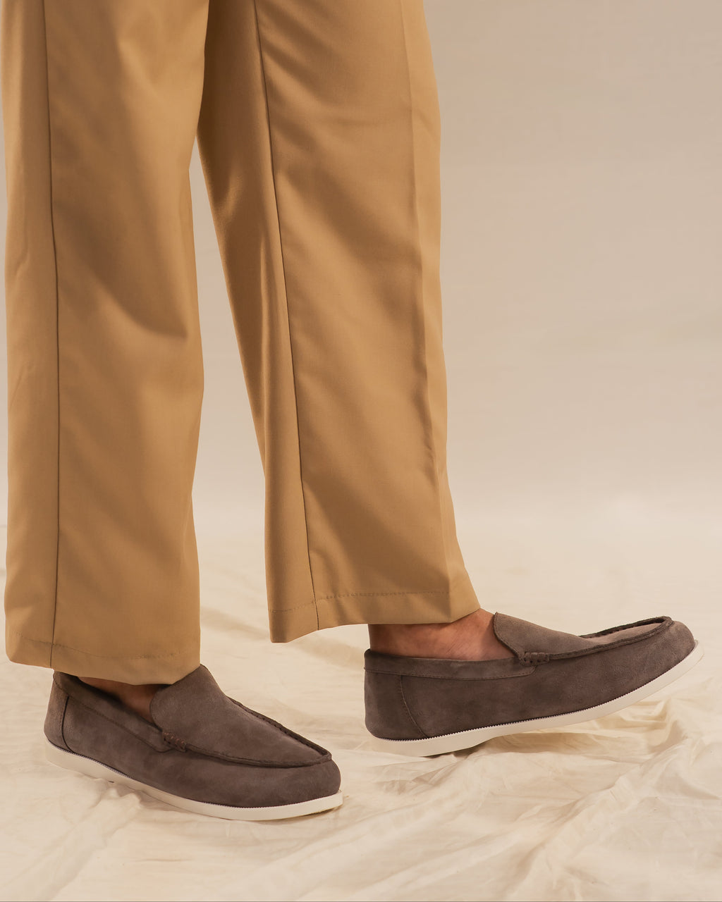 Handcrafted Suede Loafer - Ash Grey