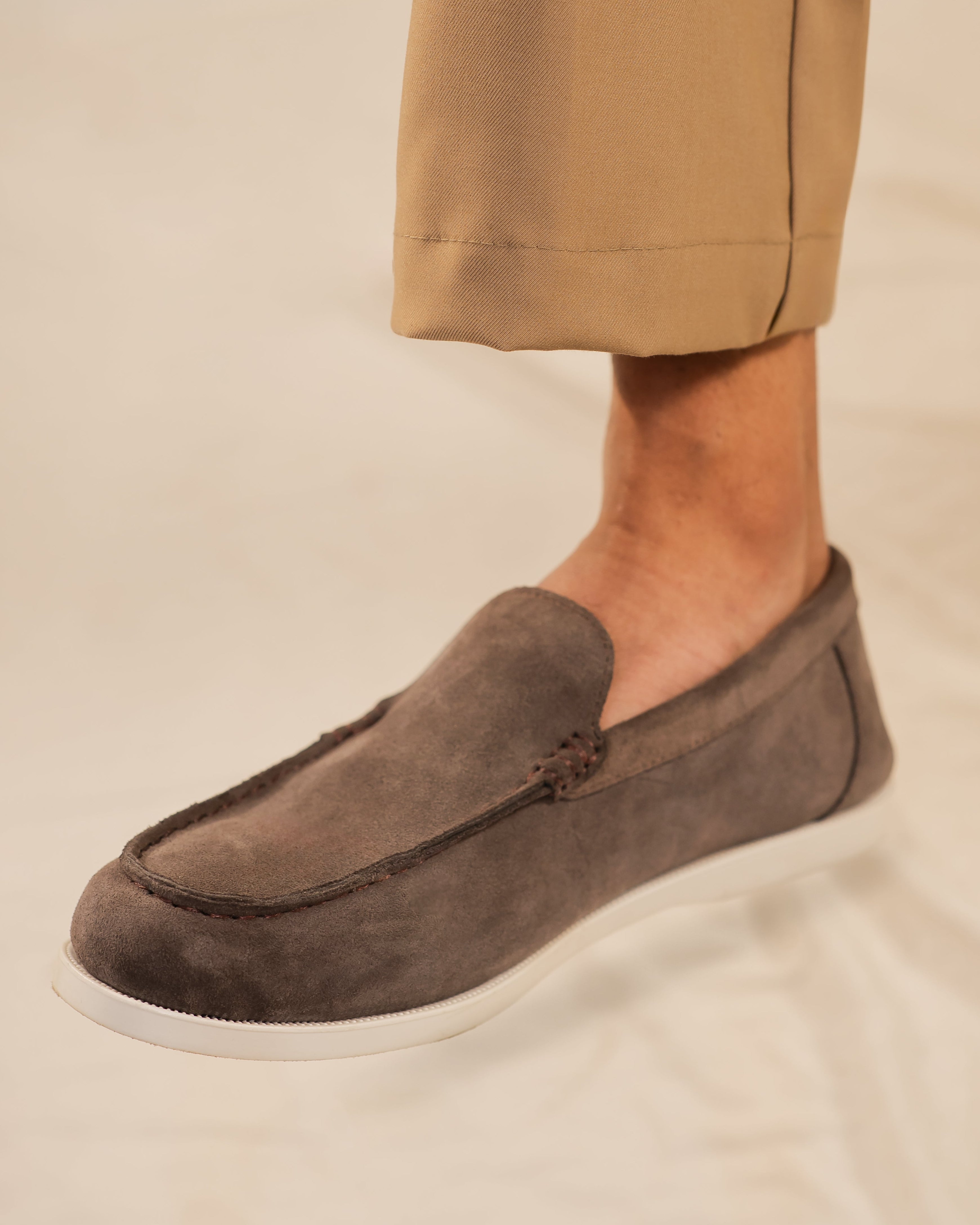 Handcrafted Suede Loafer - Ash Grey
