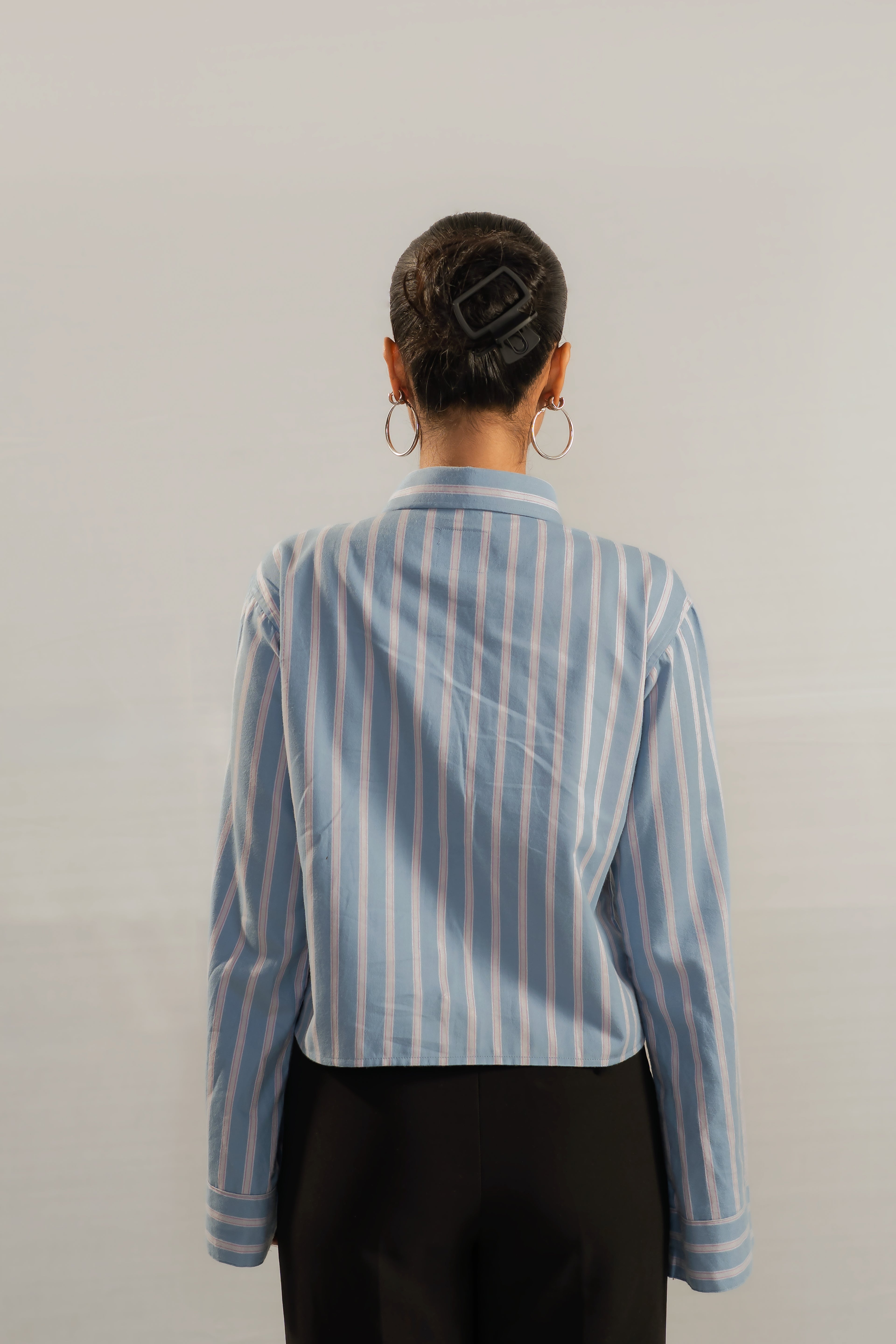 Everyday Stripe Shirt - Powder Blue