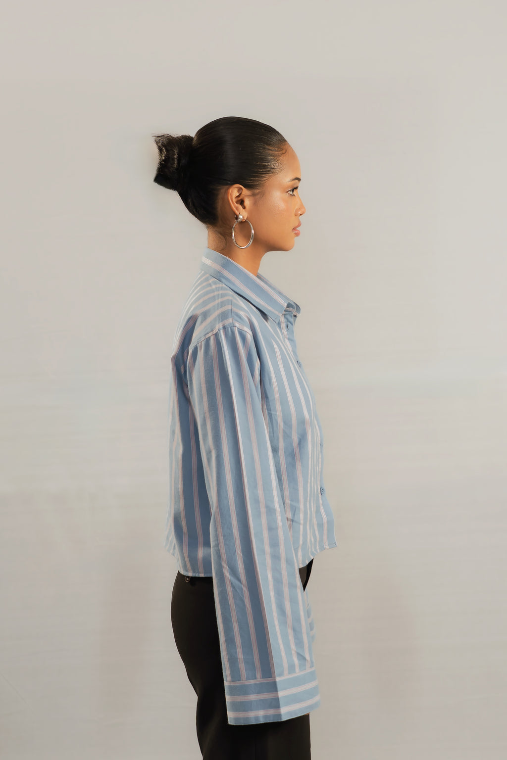 Everyday Stripe Shirt - Powder Blue