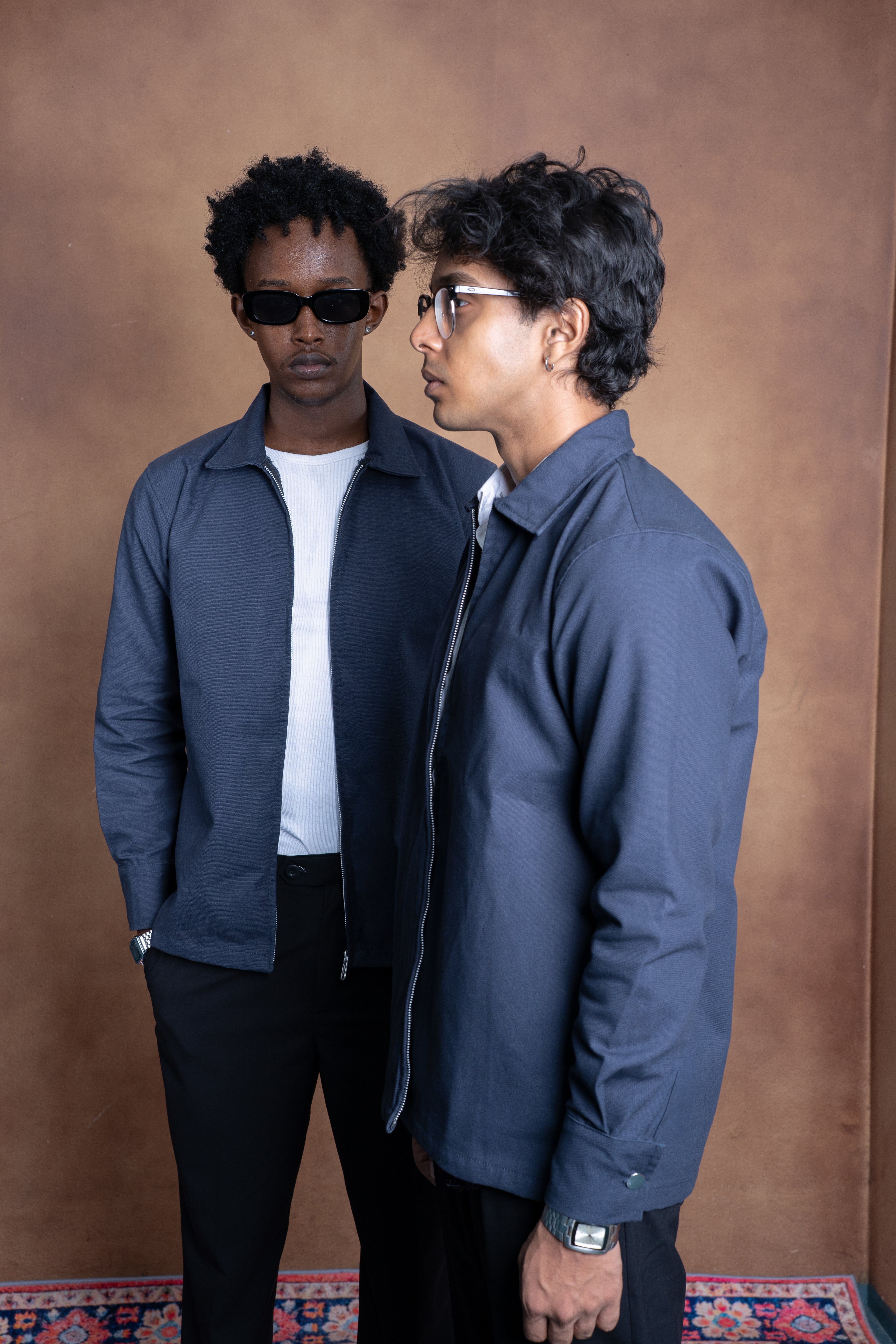 Essential Zip Jacket- Steel Blue