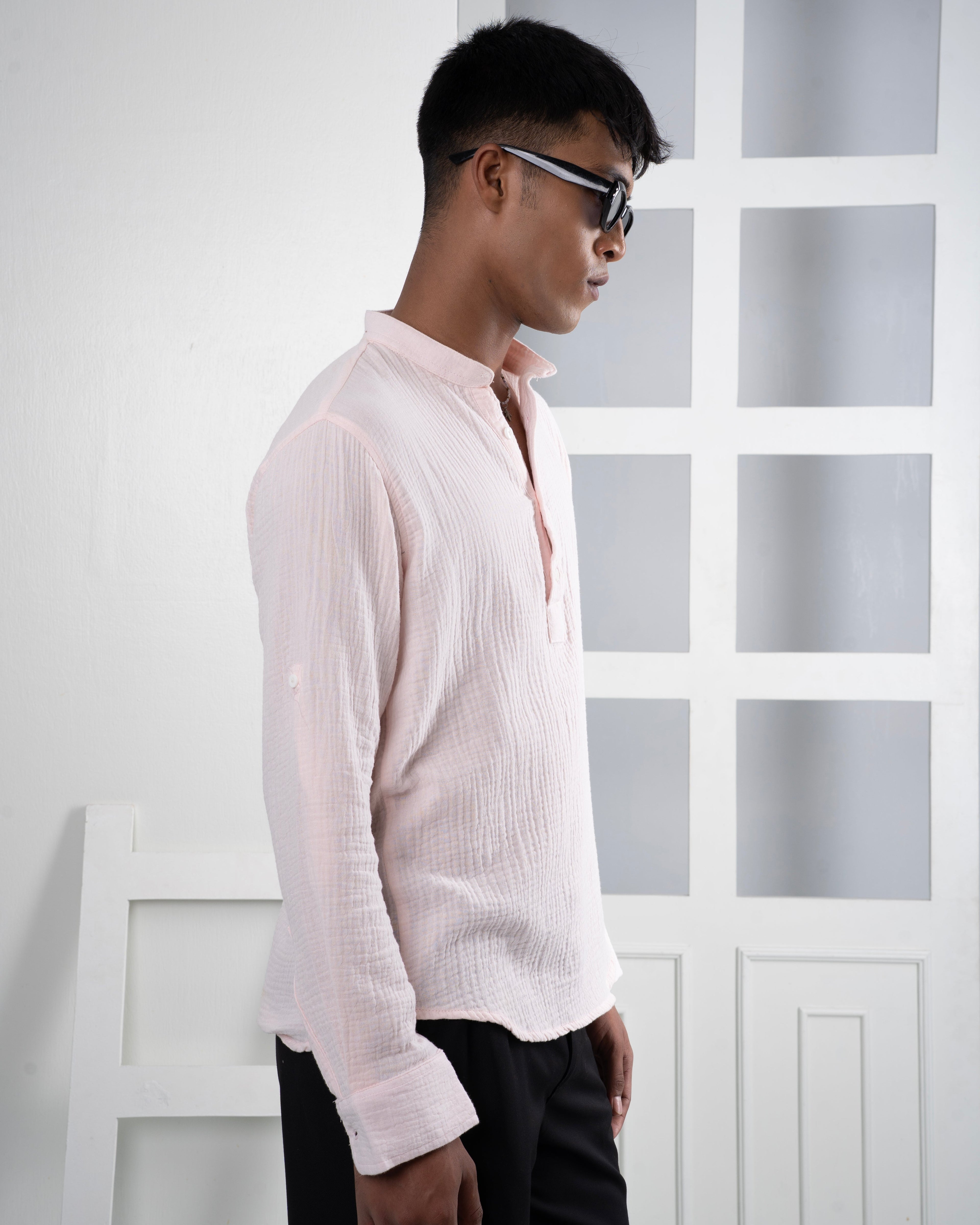 Summer Henley - Light Pink