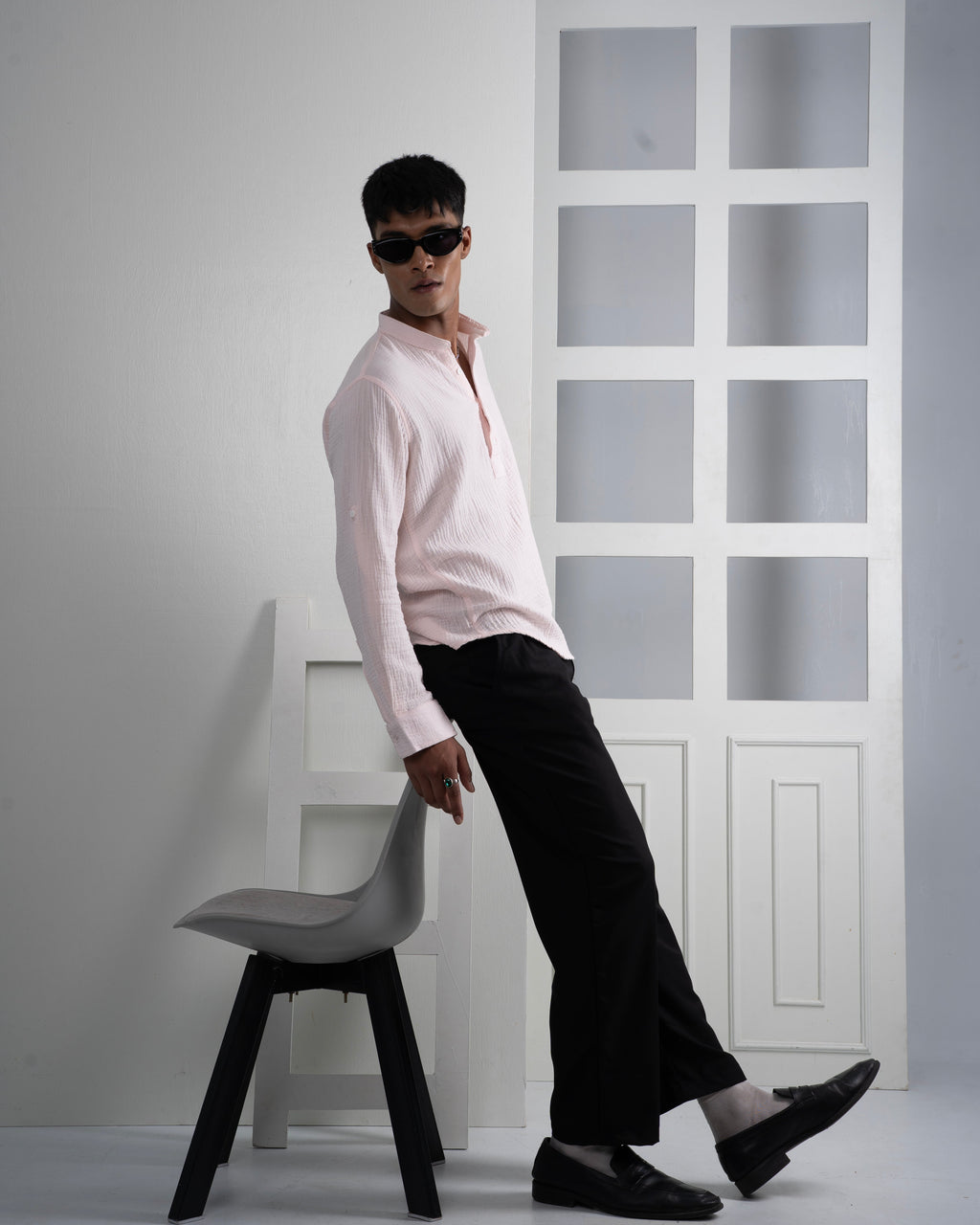 Summer Henley - Light Pink