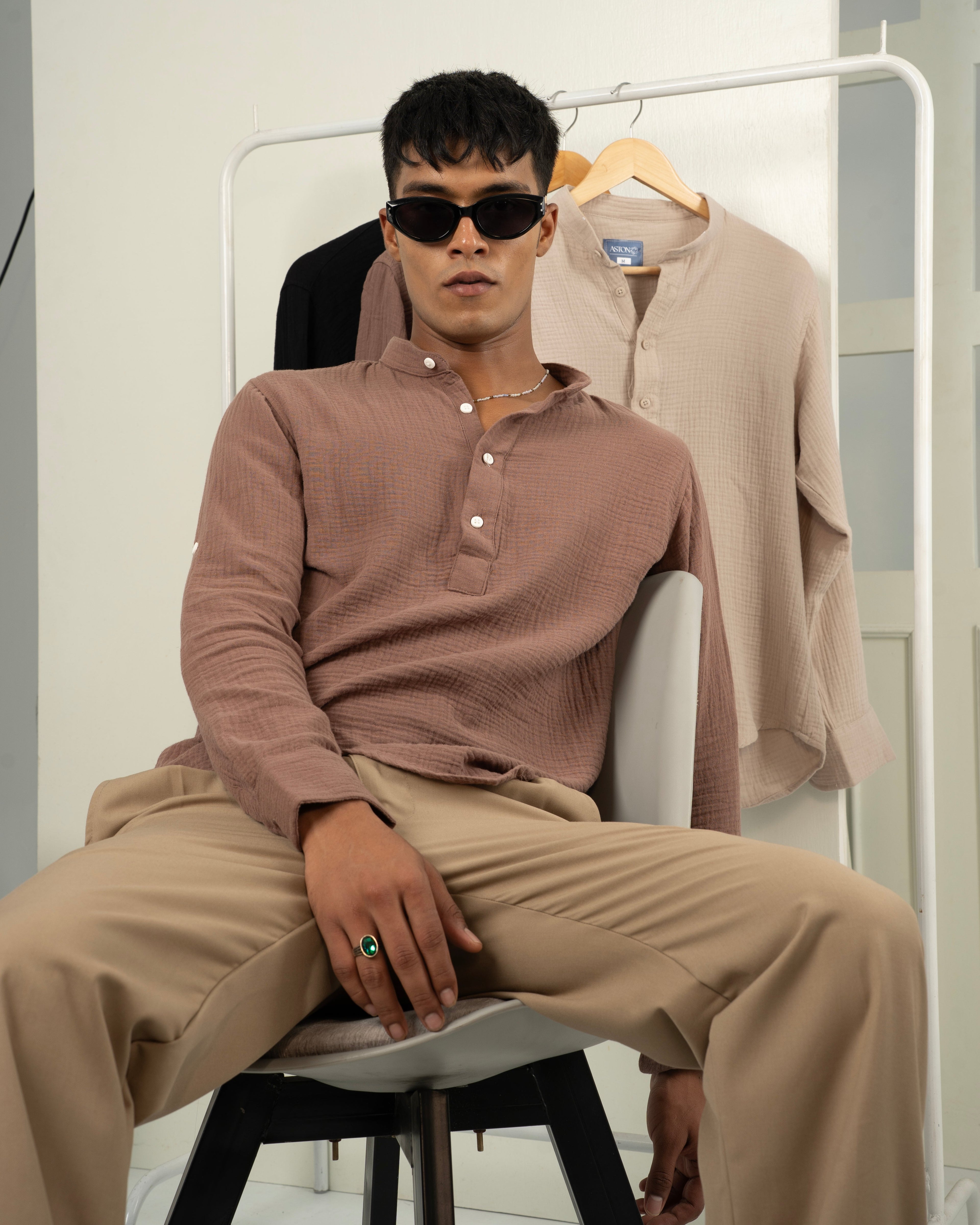 Summer Henley - Mocha Brown