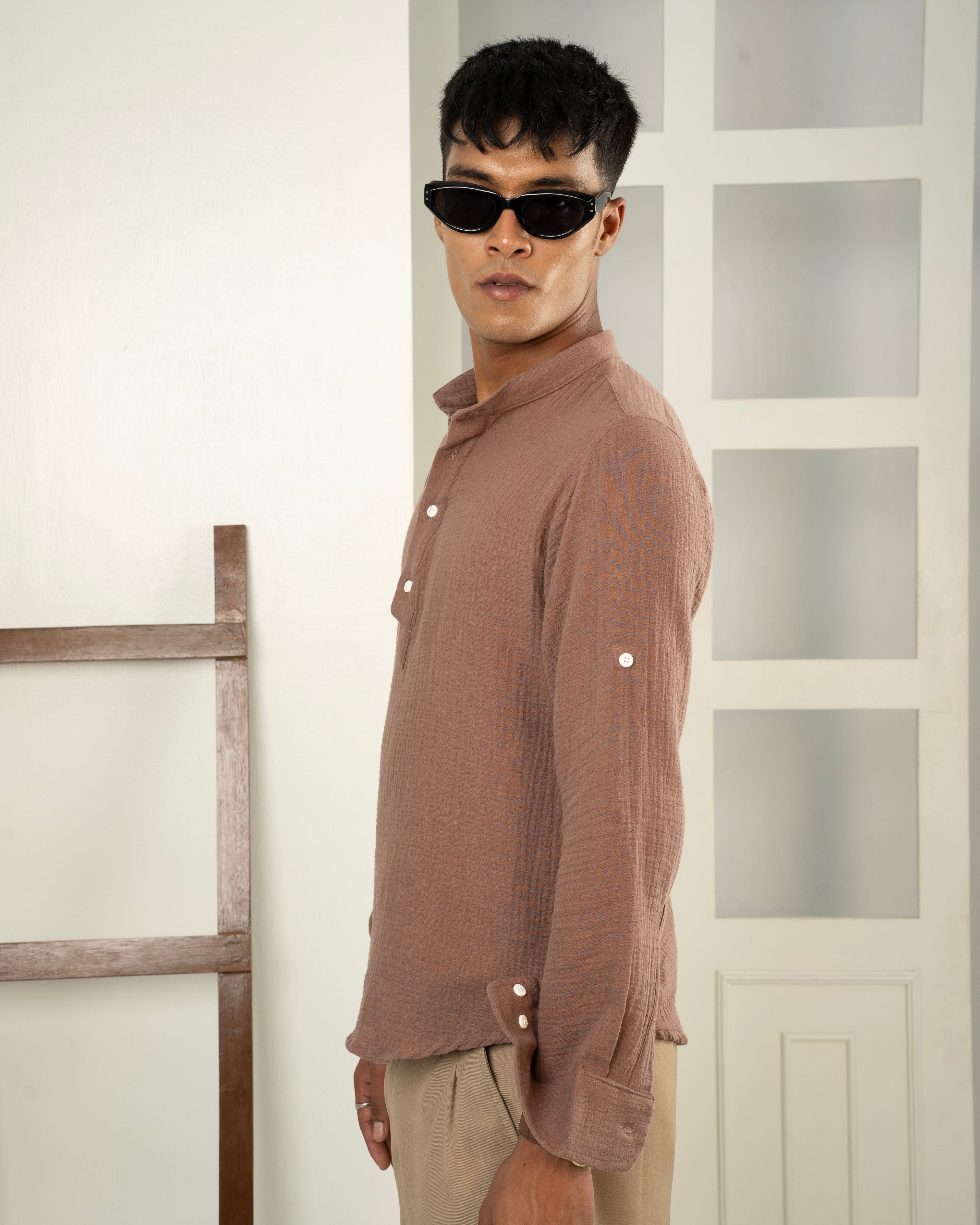 Summer Henley - Mocha Brown