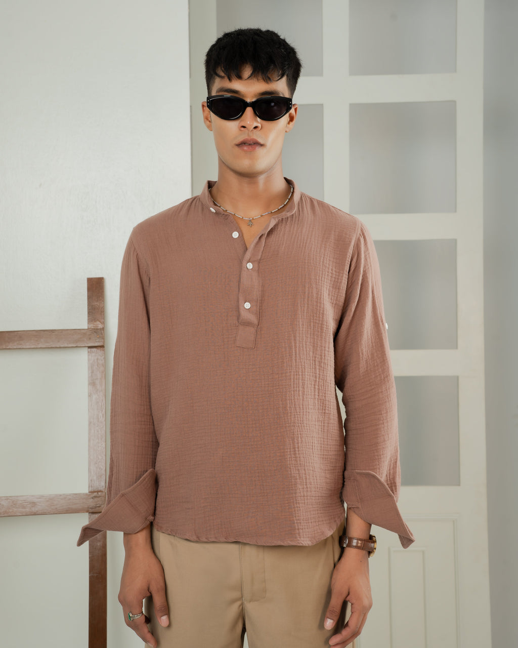 Summer Henley - Mocha Brown