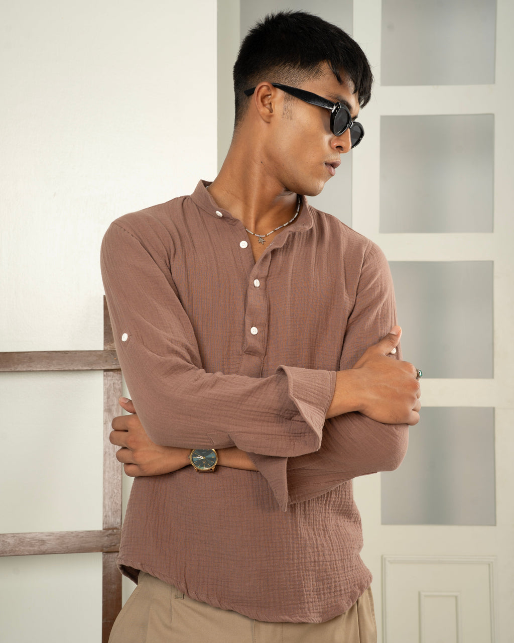 Summer Henley - Mocha Brown