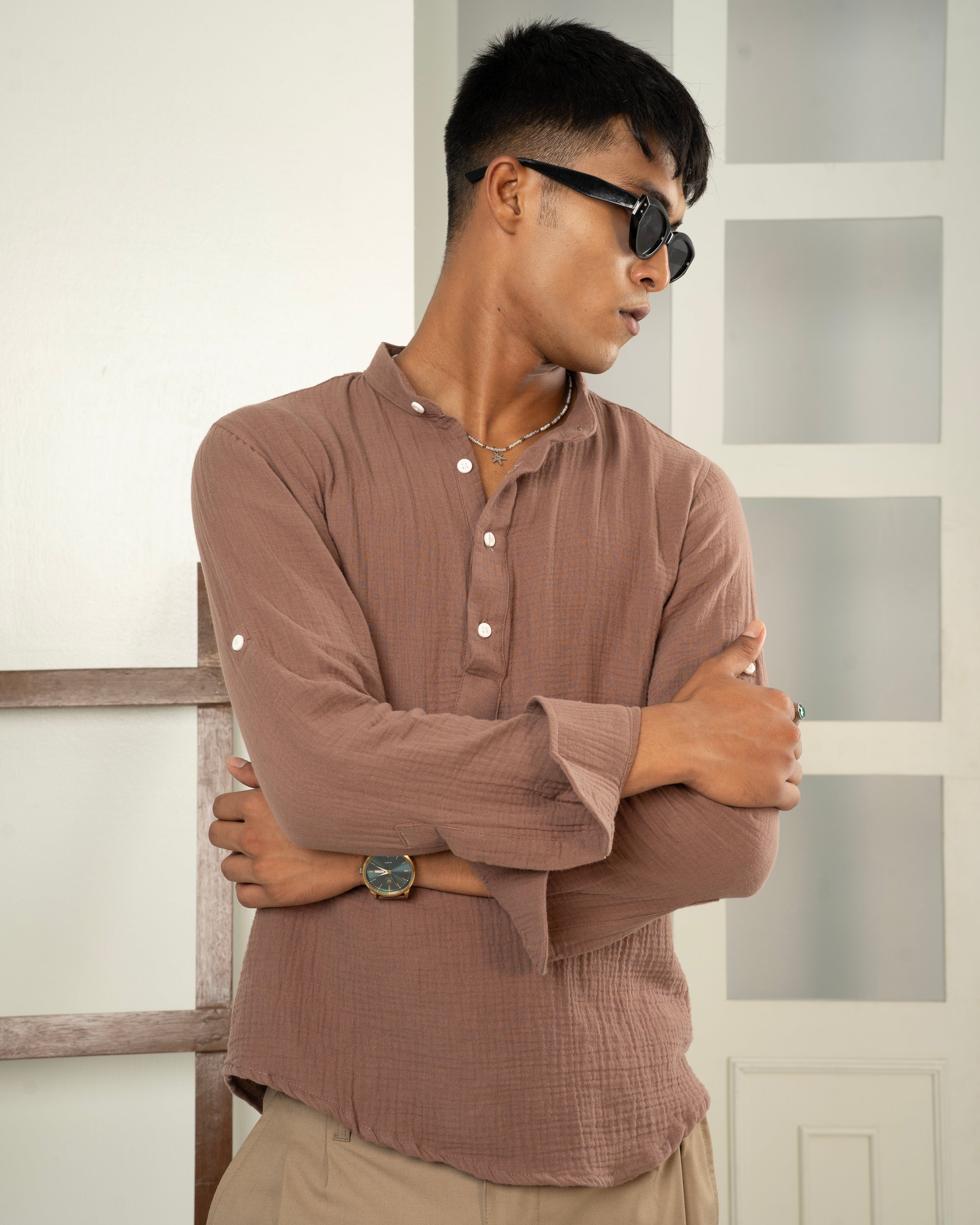 Summer Henley - Mocha Brown