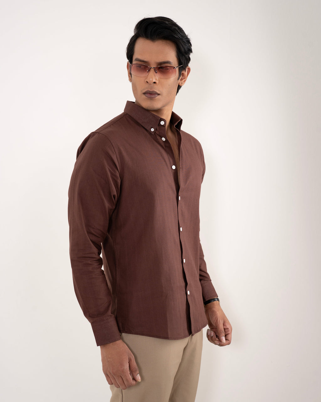 Portofino Linen Shirt - Mocha Brown