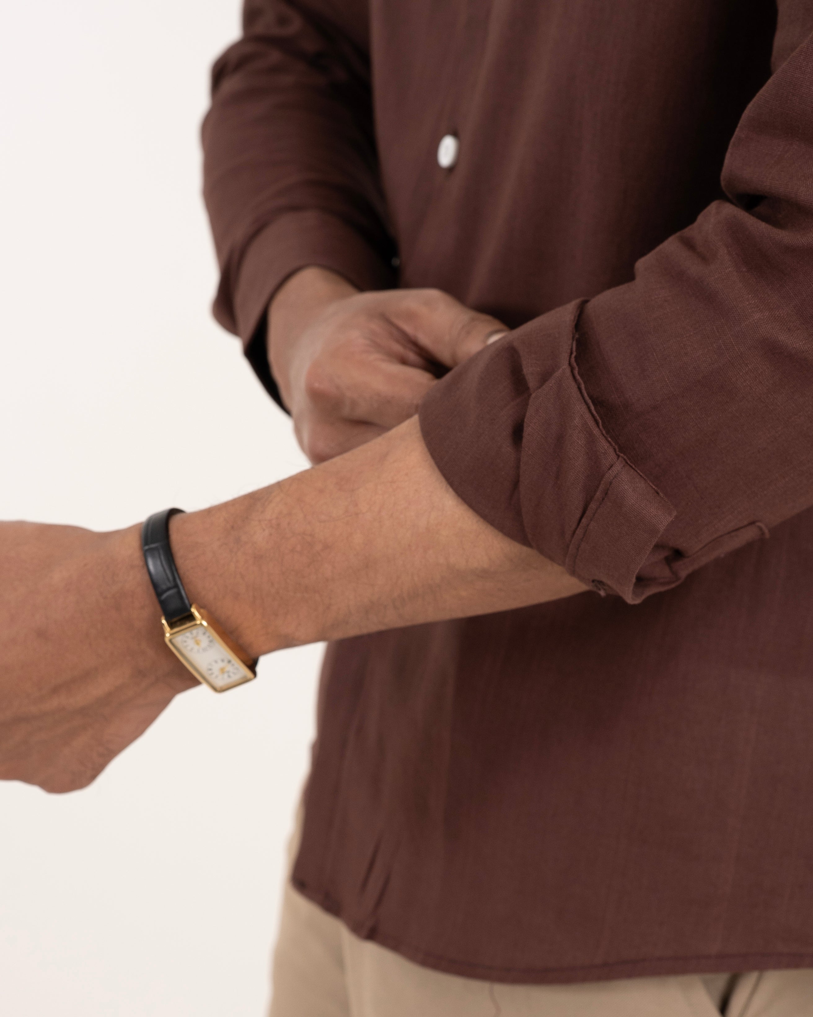 Portofino Linen Shirt - Mocha Brown