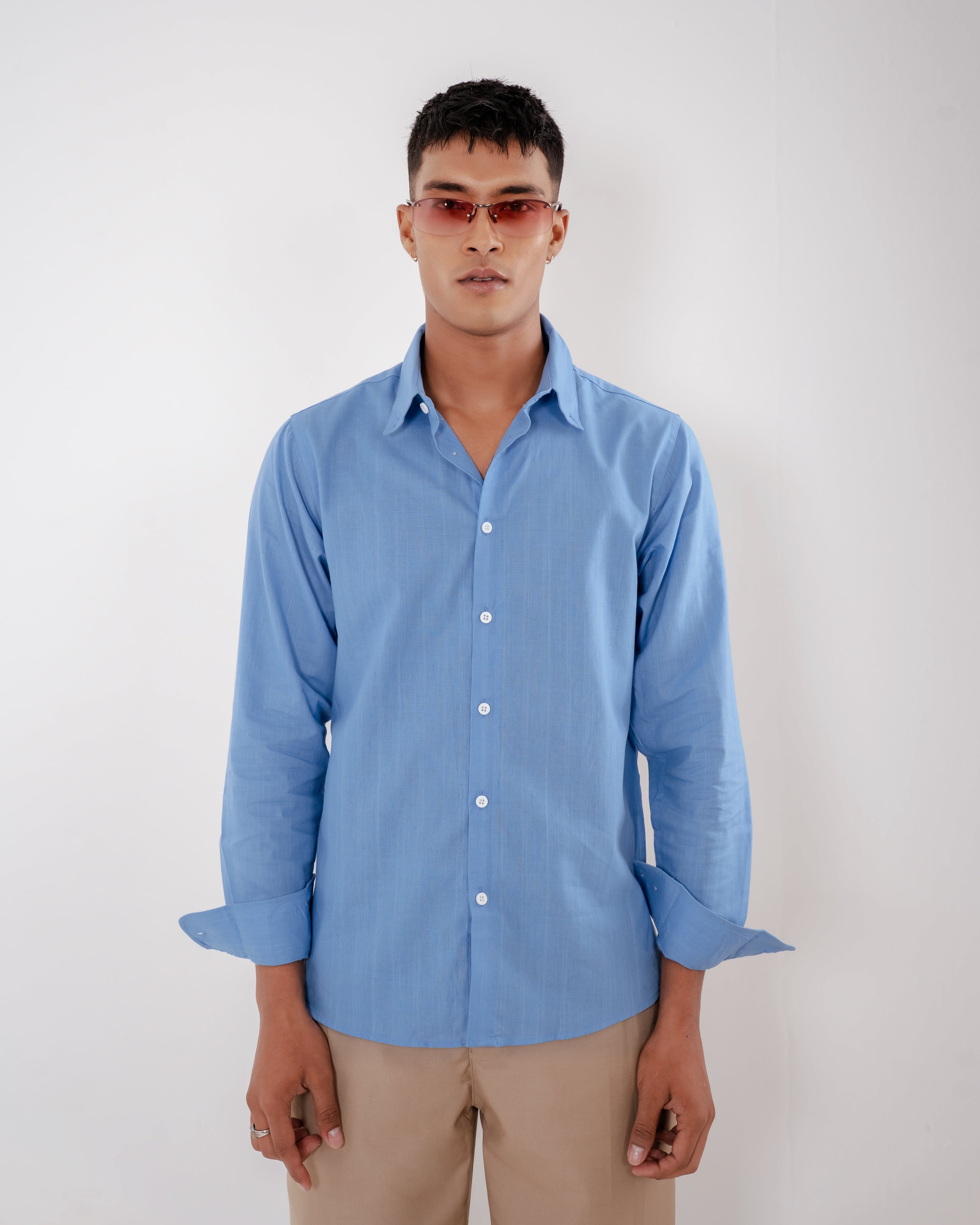 Portofino Linen Shirt - Aqua