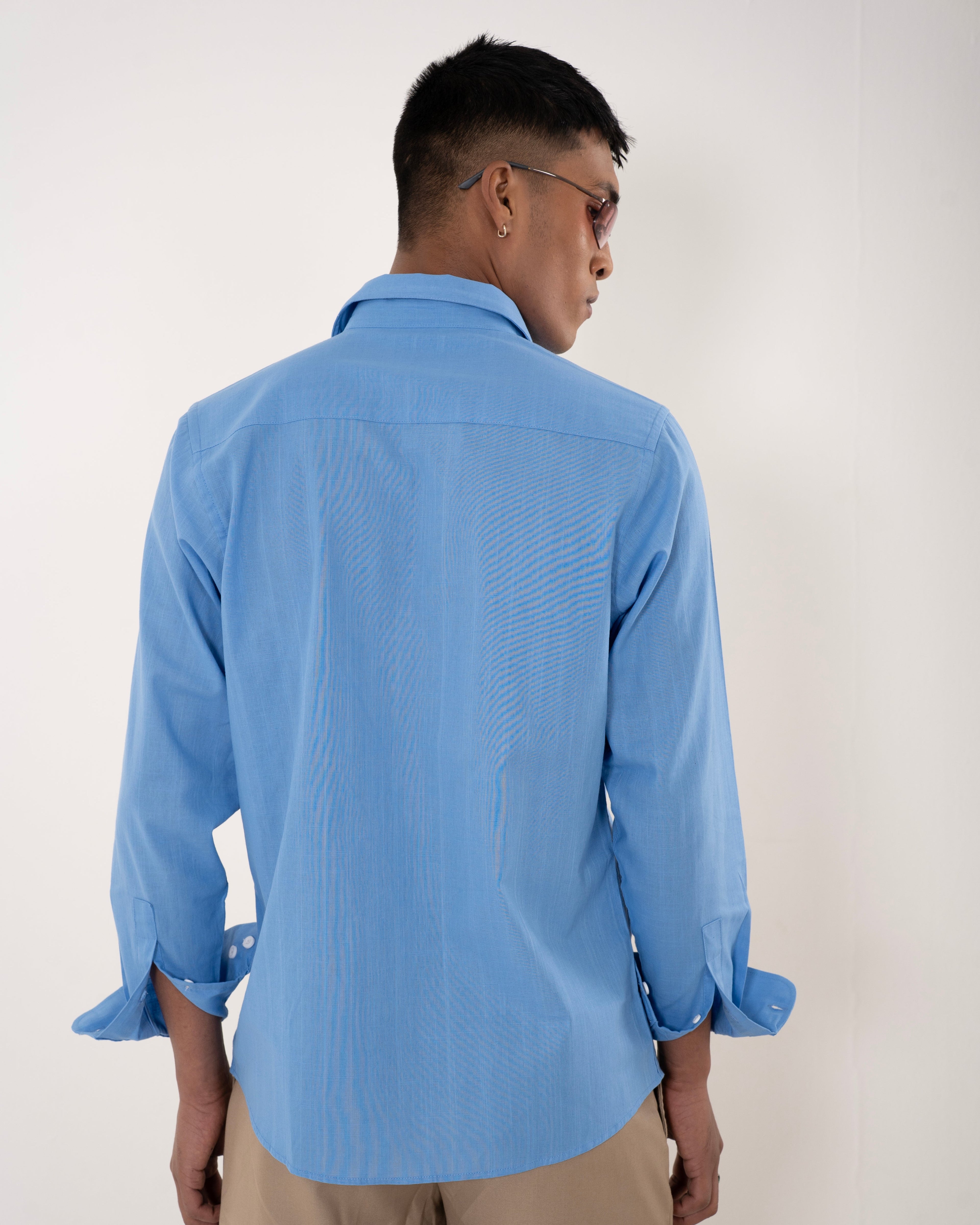 Portofino Linen Shirt - Aqua