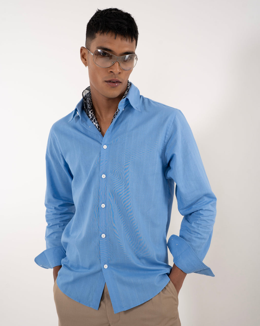 Portofino Linen Shirt - Aqua